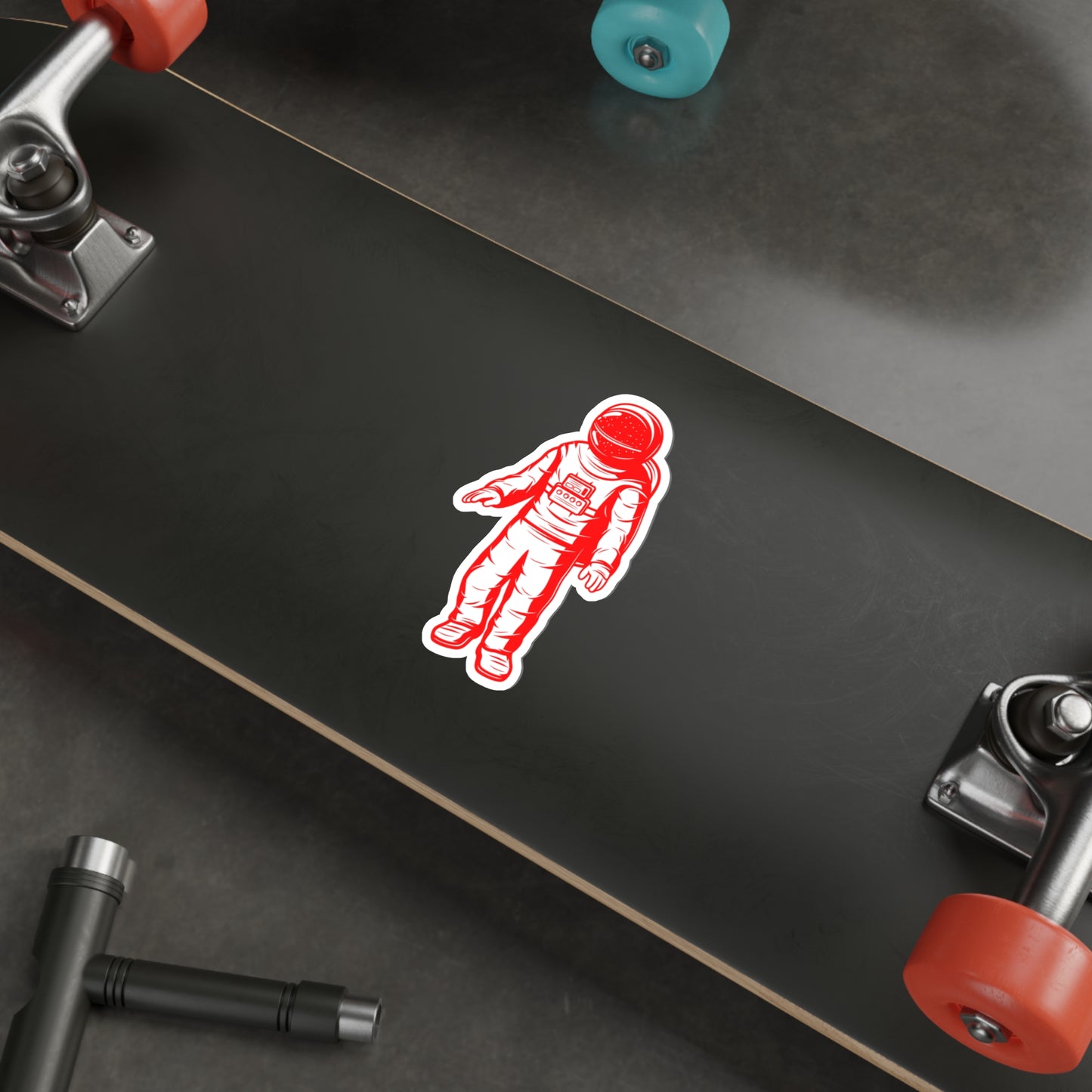 ASTRONAUT Die-Cut Stickers SkateBoard Bike Car Scooter Laptop Cell Phone Water Bottle