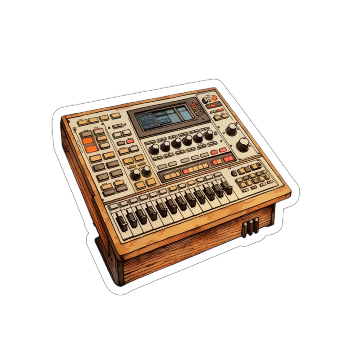 Drum Machine Die-Cut Stickers | Electronic Music | Beat Making | Hip Hop | Music Production