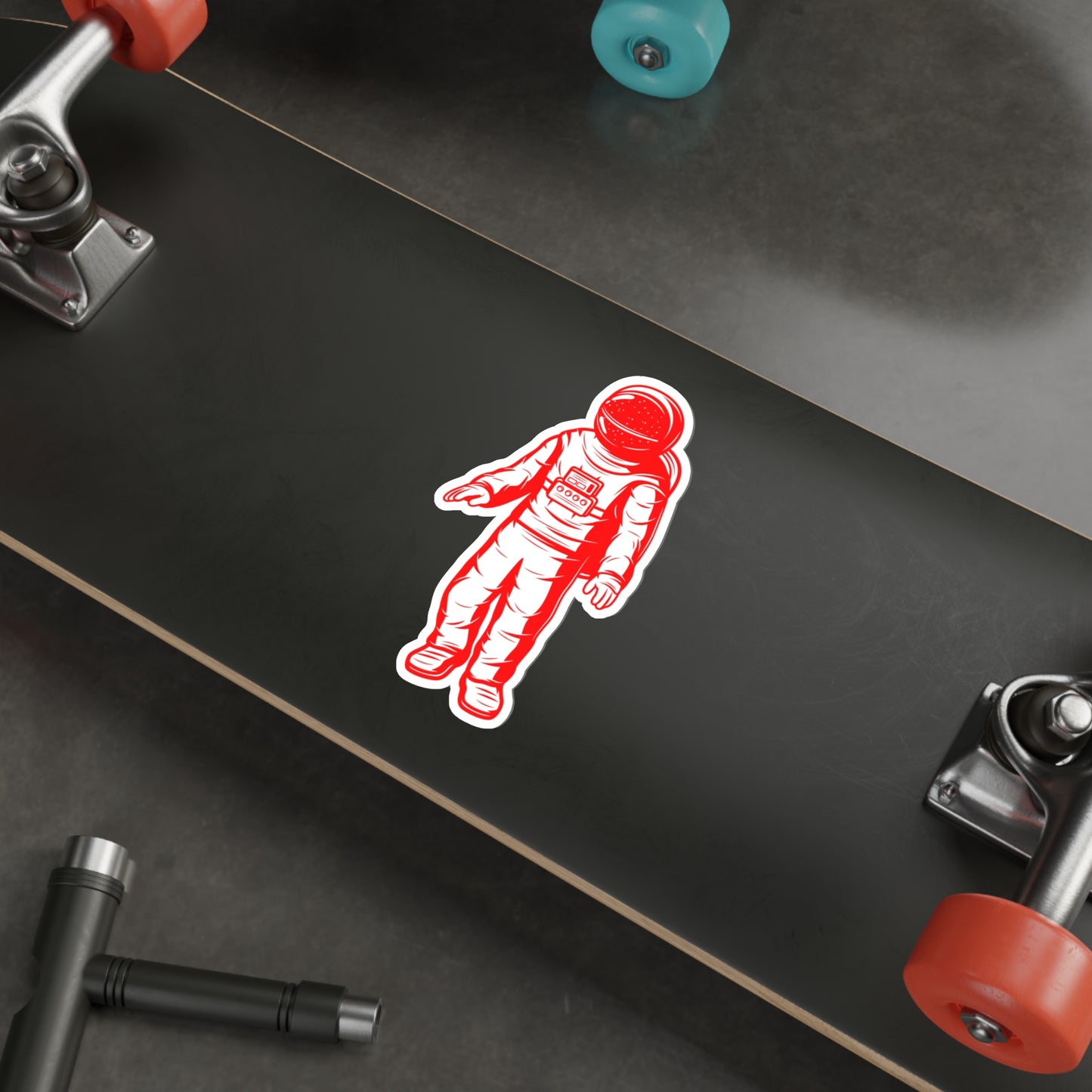 ASTRONAUT Die-Cut Stickers SkateBoard Bike Car Scooter Laptop Cell Phone Water Bottle