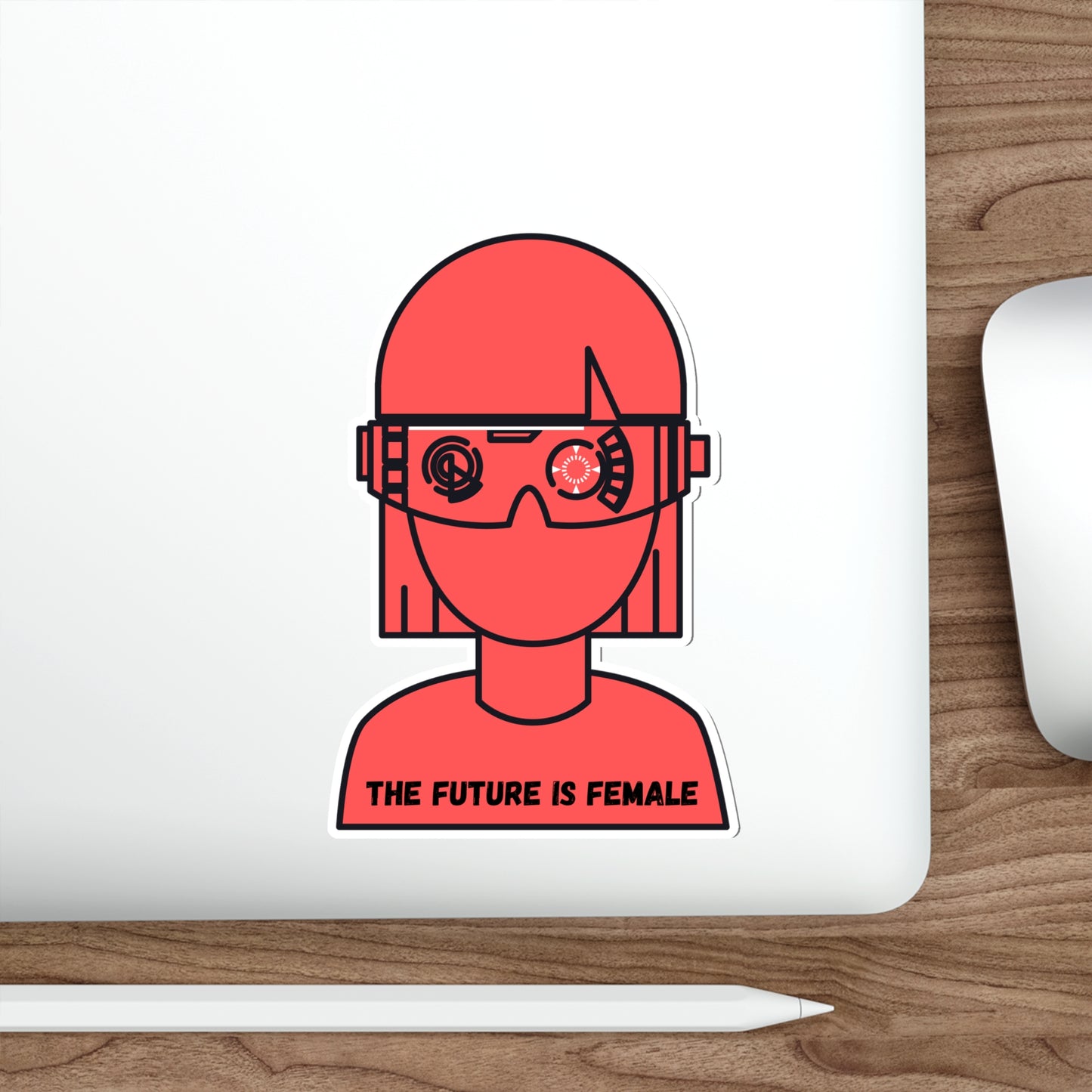 The Future is Female  Die-Cut Stickers Laptop Car Skateboard Luggage Hydroflask Phone waterproof lunchbox stickers