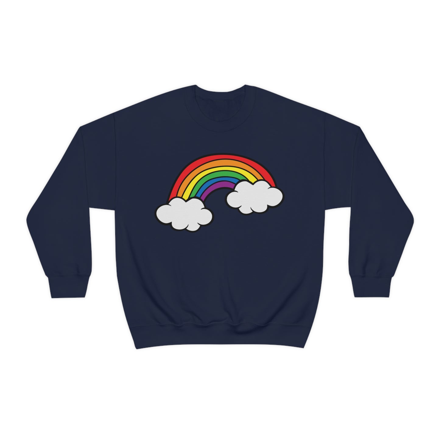 Rainbow Unisex Heavy Blend™ Crewneck Sweatshirt | Pride Month | LGBTQ | Lesbian | Gay | Bisexual | Transgender | Queer | Love | Celebrate