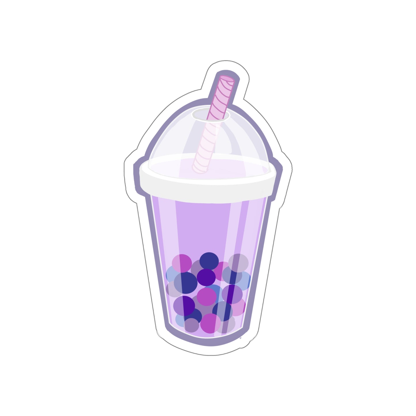 UBE BOBA Milk Tea Drink Die-Cut Stickers SkateBoard Sticker Bike Sticker Car Sticker Laptop Sticker Cell Phone Sticker Water Bottle Sticker