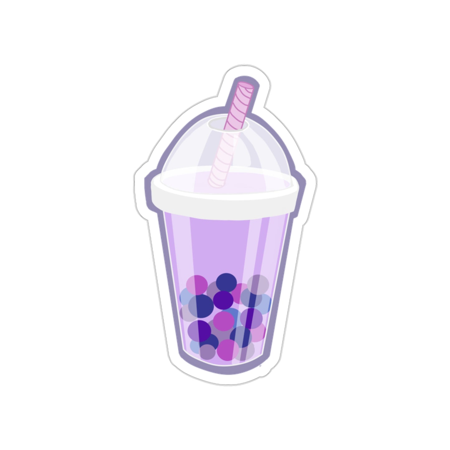 UBE BOBA Milk Tea Drink Die-Cut Stickers SkateBoard Sticker Bike Sticker Car Sticker Laptop Sticker Cell Phone Sticker Water Bottle Sticker