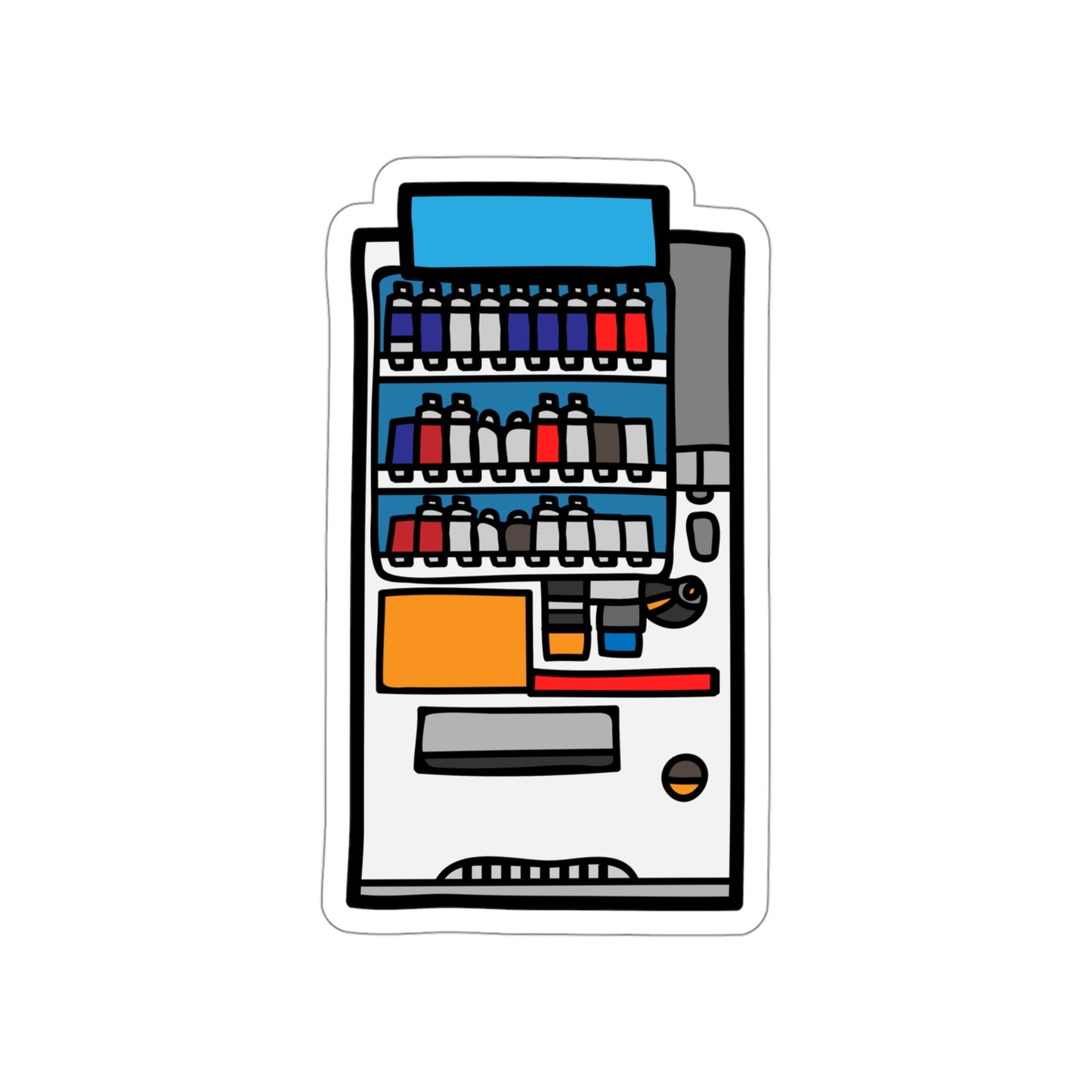 DRINKS VENDING MACHINE Die-Cut Stickers SkateBoard Sticker Bike Sticker Car Sticker Laptop Sticker Cell Phone Sticker Water Bottle Sticker