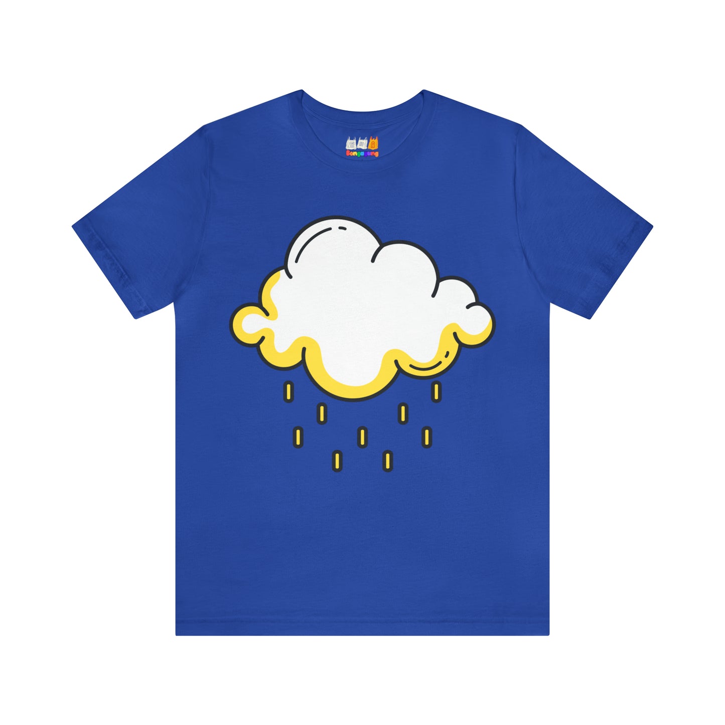 RAIN DROPS Unisex Jersey Short Sleeve T-Shirt | Clouds | Rain | Whimsical | Funny | Weather