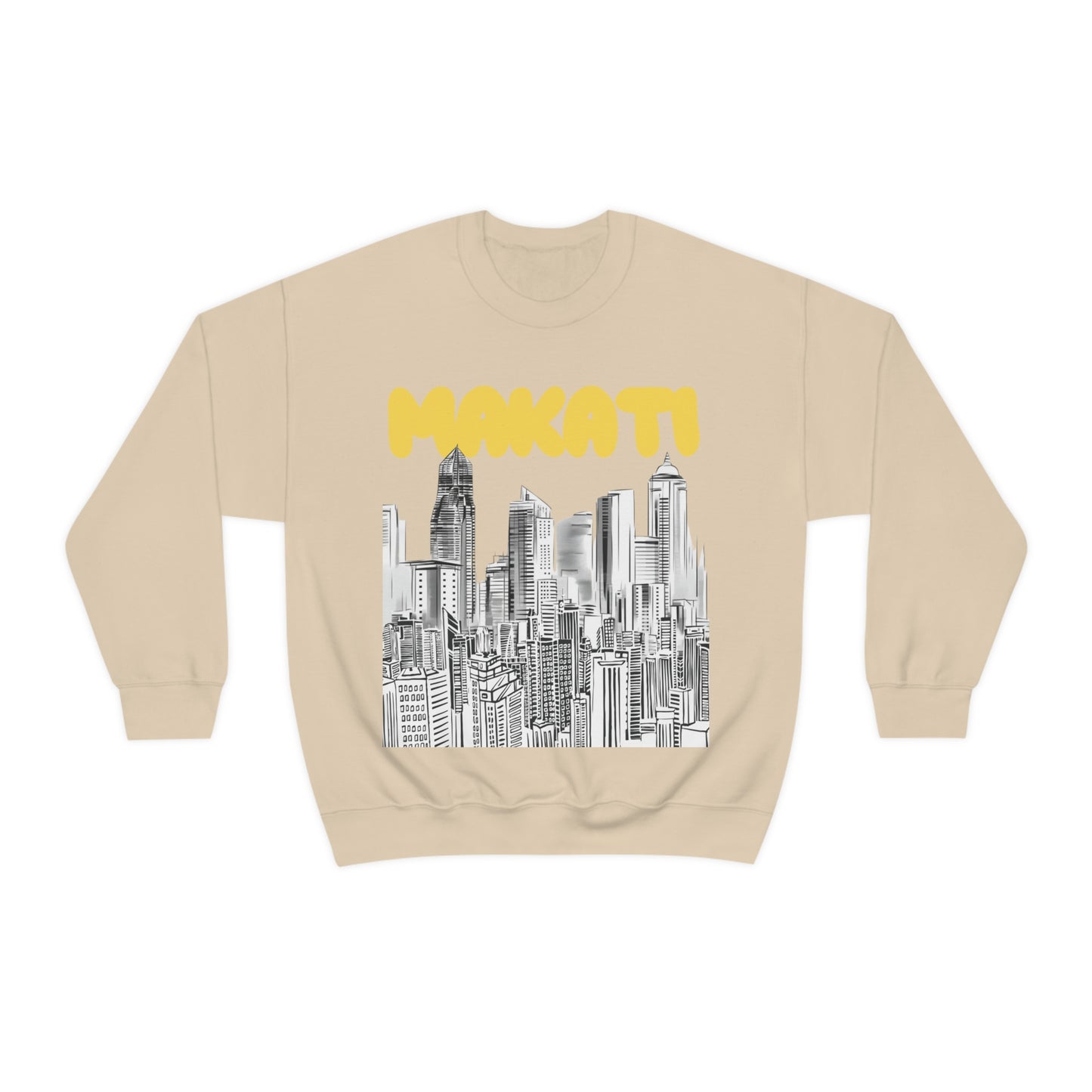 MAKATI -- Unisex Heavy Blend™ Crewneck Sweatshirt | Philippines | Skyline | Skyscrapers | Buildings