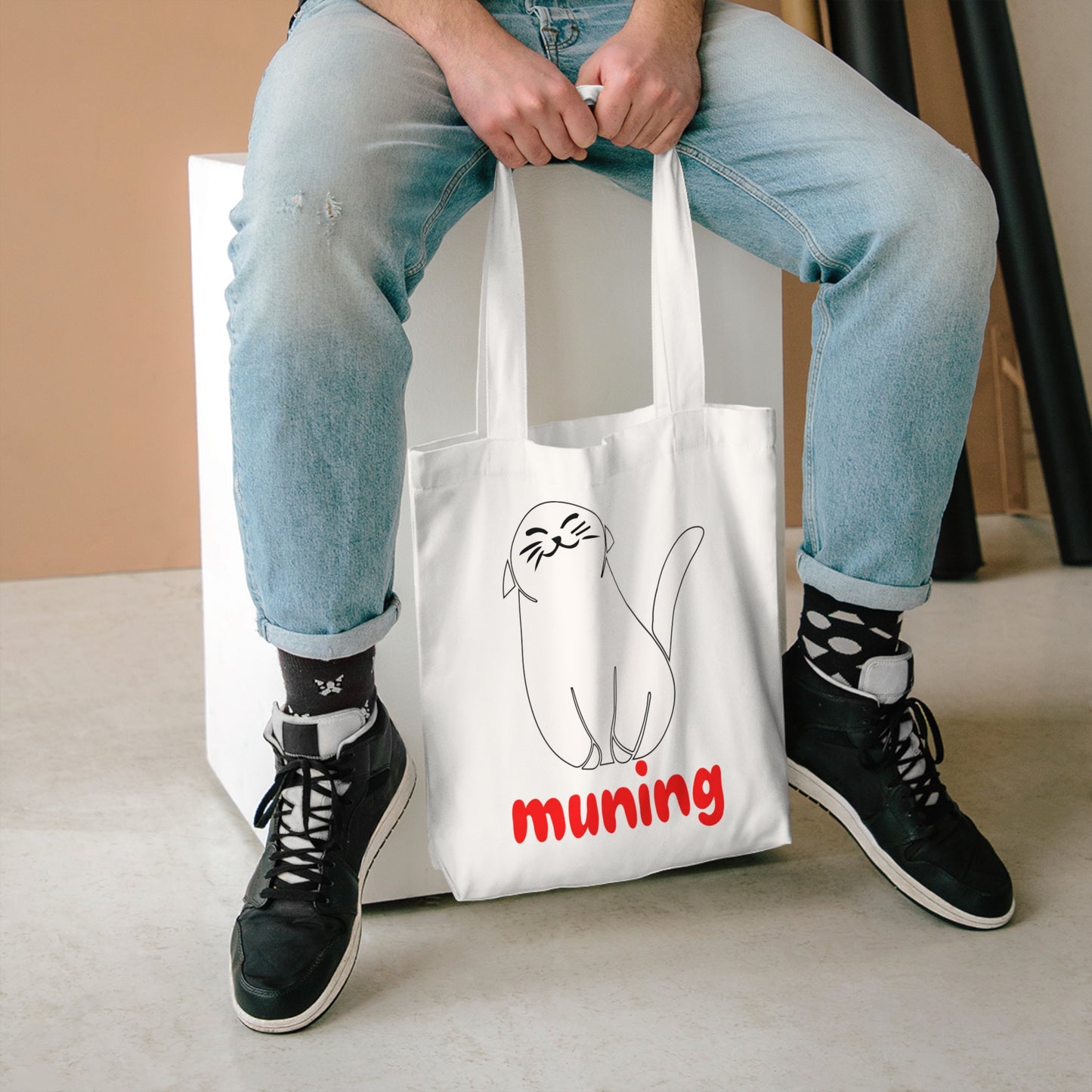 MUNING -- Cotton Tote Bag | Cats | Cat lover | Filipino | Tagalog