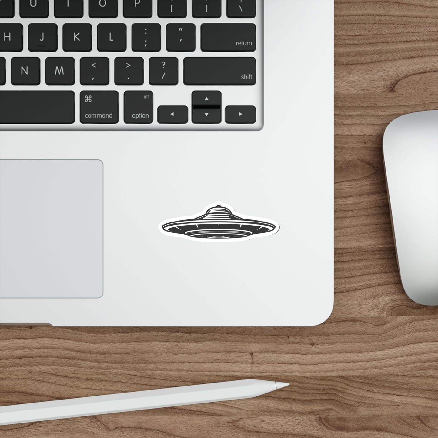 FLYING SAUCER Die-Cut Stickers UFO Space Ship Sticker Space Travel Sci-fi SkateBoard Bike Car Scooter Laptop Cell Phone Water Bottle