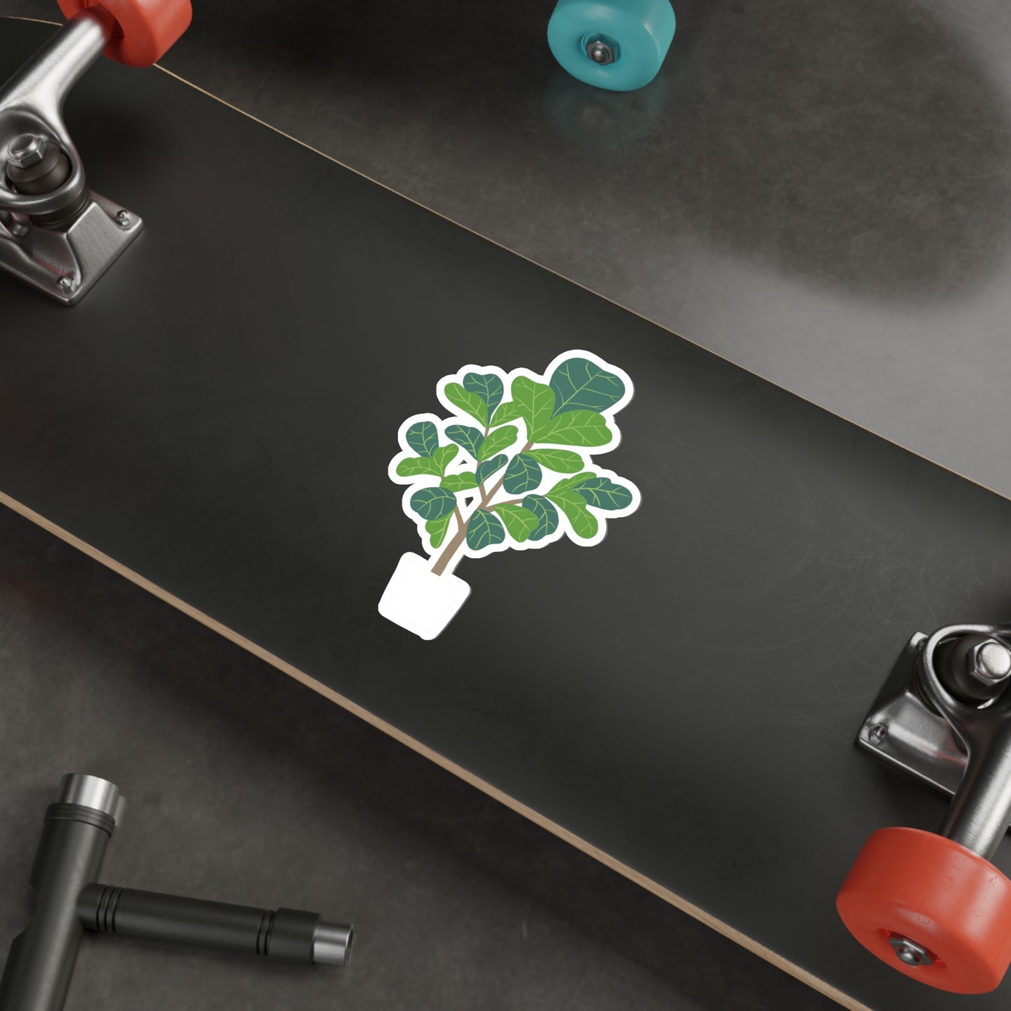 FIDDLE LEAF FIG Die-Cut Stickers Laptop Car Skateboard Luggage Hydroflasks Phone waterproof house plants