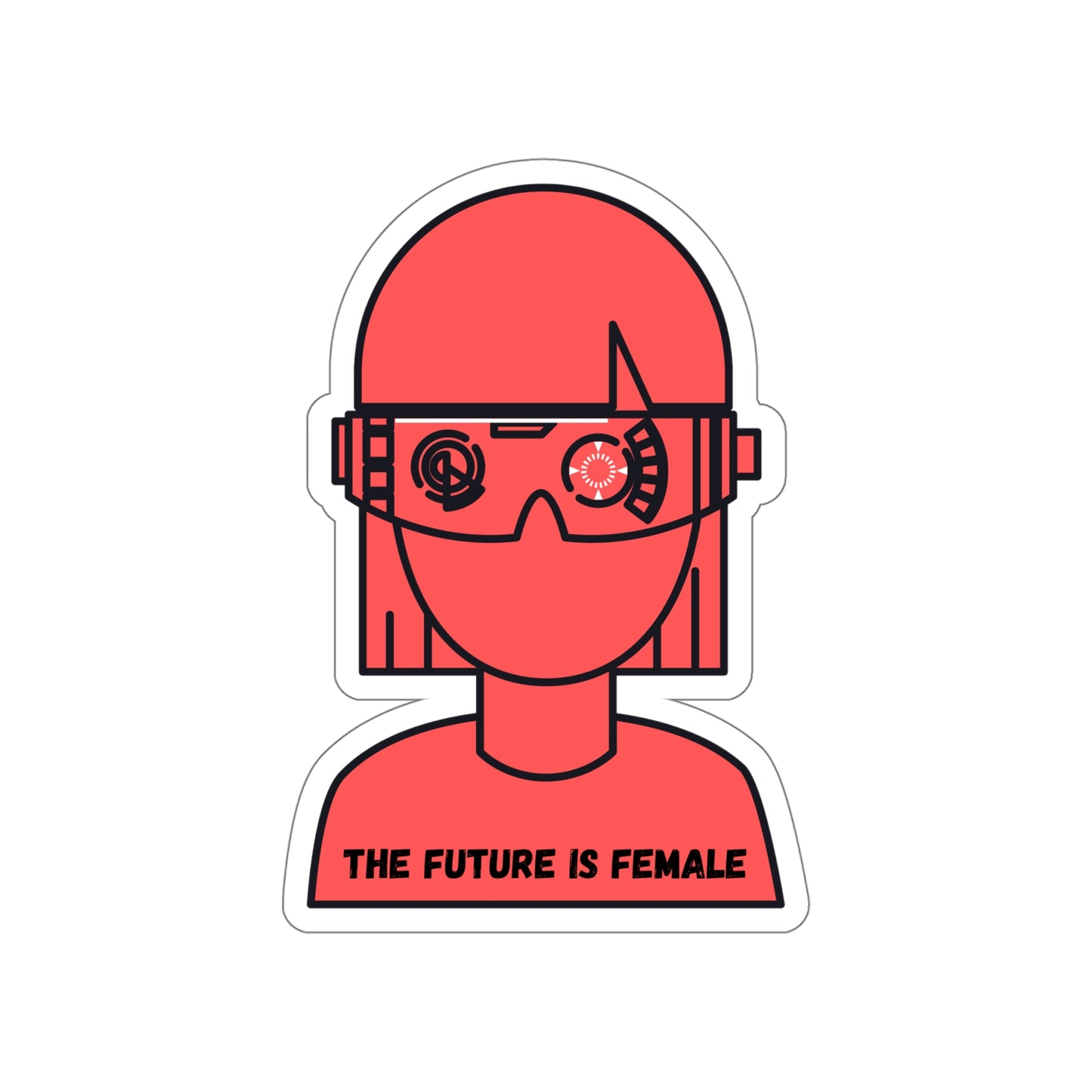 The Future is Female  Die-Cut Stickers Laptop Car Skateboard Luggage Hydroflask Phone waterproof lunchbox stickers