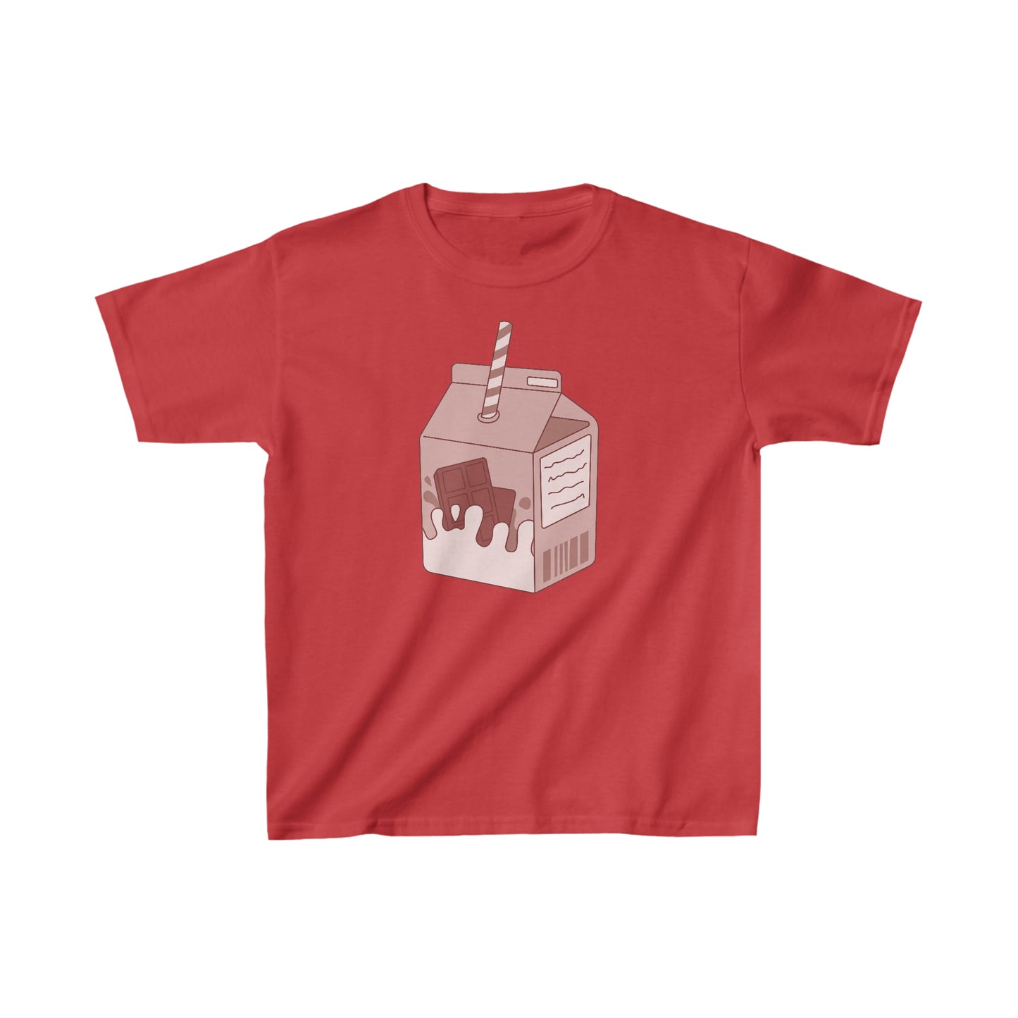 CHOCOLATE MILK CARTON Kids Heavy Cotton  T-SHIRT | Chocolate | Milk