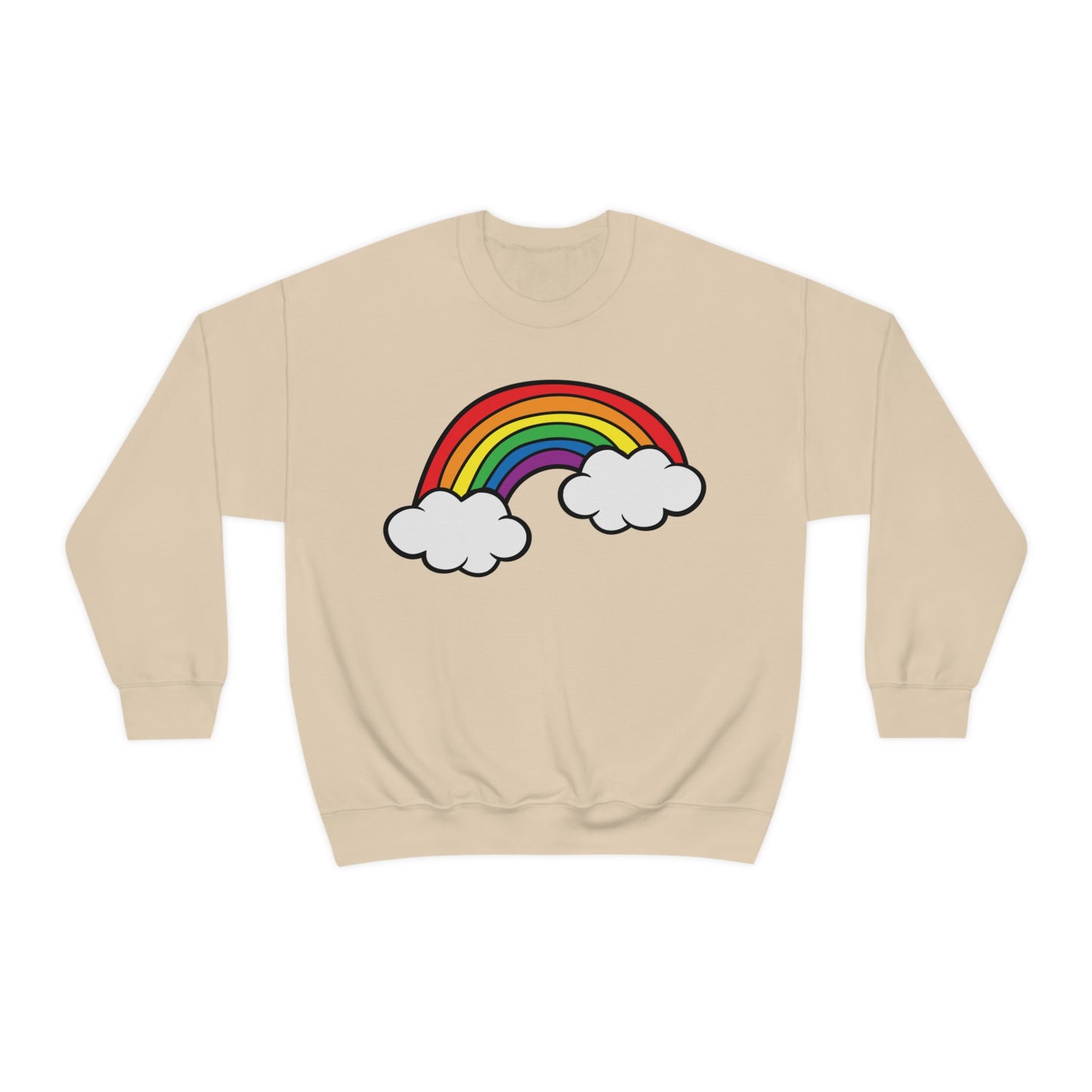 Rainbow Unisex Heavy Blend™ Crewneck Sweatshirt | Pride Month | LGBTQ | Lesbian | Gay | Bisexual | Transgender | Queer | Love | Celebrate