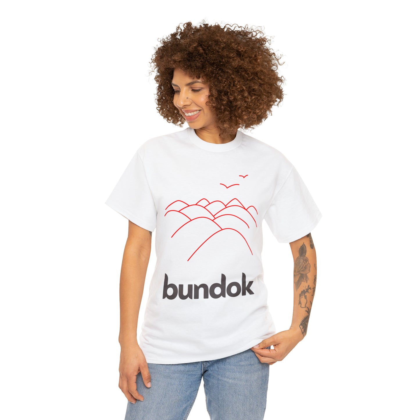 BUNDOK Unisex Heavy Cotton T-Shirt | Mountain | Hiking |Trekking | Philippines