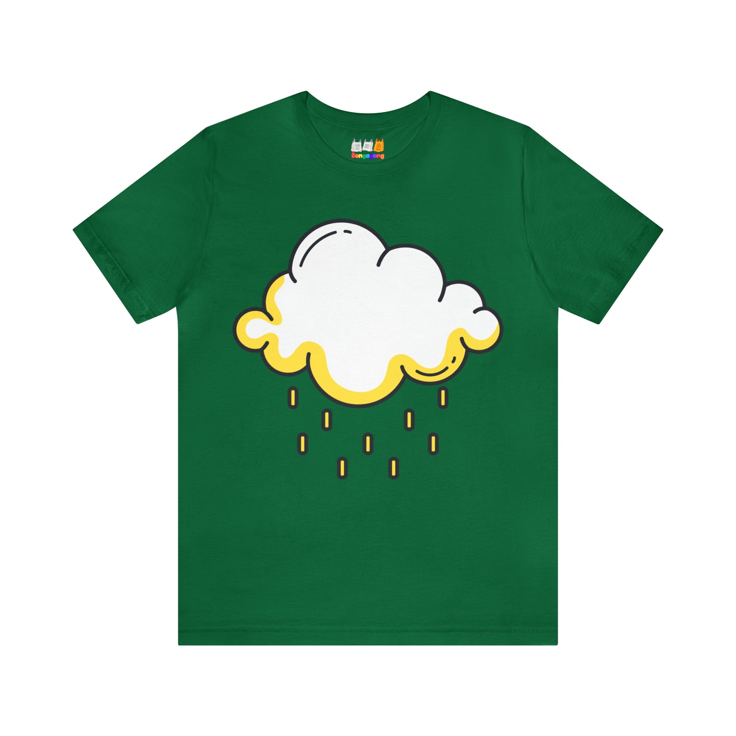 RAIN DROPS Unisex Jersey Short Sleeve T-Shirt | Clouds | Rain | Whimsical | Funny | Weather