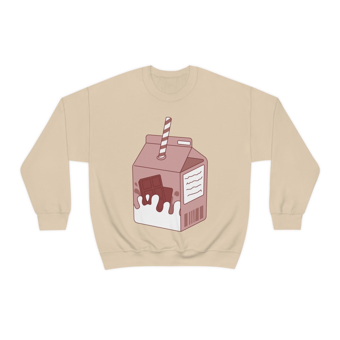 CHOCOLATE MILK CARTON Unisex Heavy Blend™ Crewneck Sweatshirt | Chocolate | Milk | Lunch box