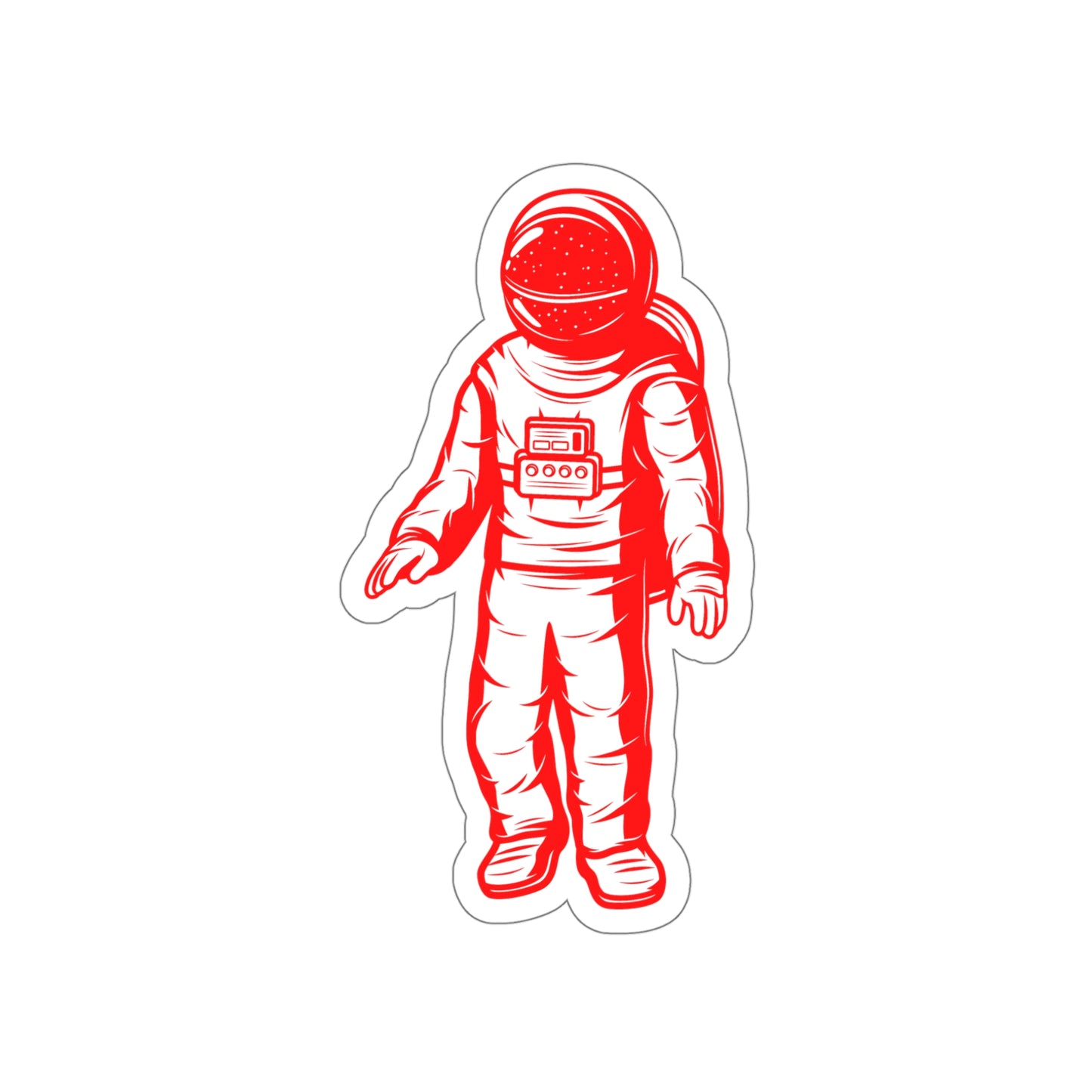 ASTRONAUT Die-Cut Stickers SkateBoard Bike Car Scooter Laptop Cell Phone Water Bottle