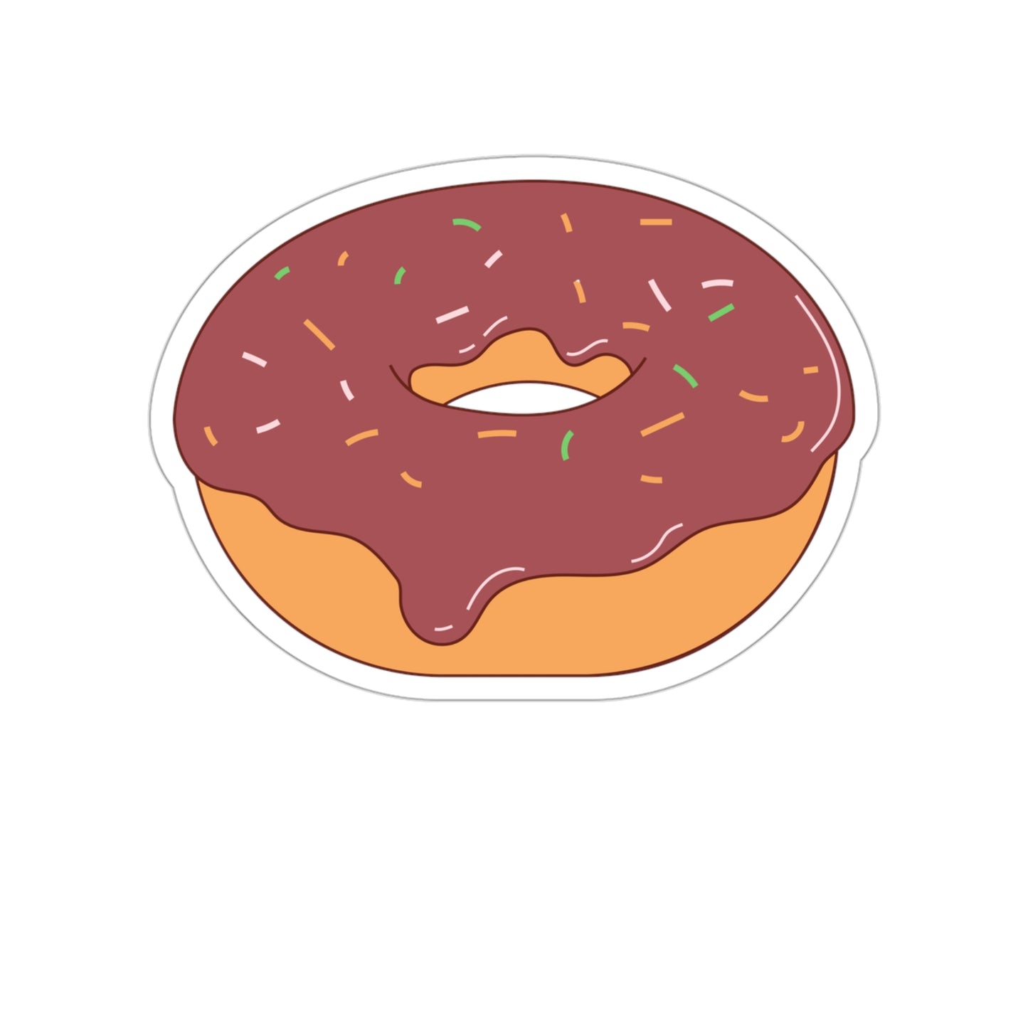 DONUT Die-Cut Stickers Laptop Car Skateboard Luggage Hydroflask Phone waterproof lunchbox stickers