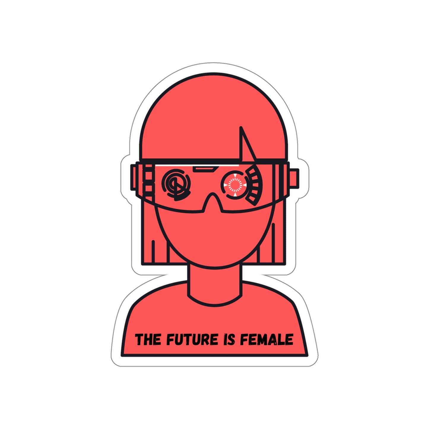 The Future is Female  Die-Cut Stickers Laptop Car Skateboard Luggage Hydroflask Phone waterproof lunchbox stickers