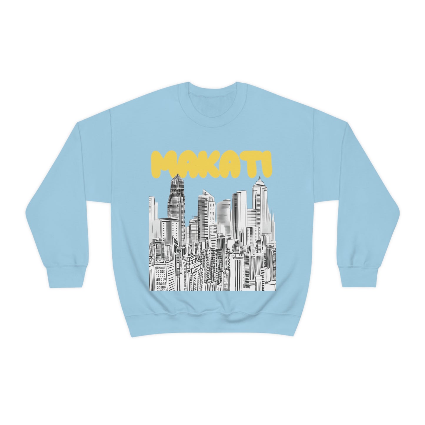 MAKATI -- Unisex Heavy Blend™ Crewneck Sweatshirt | Philippines | Skyline | Skyscrapers | Buildings