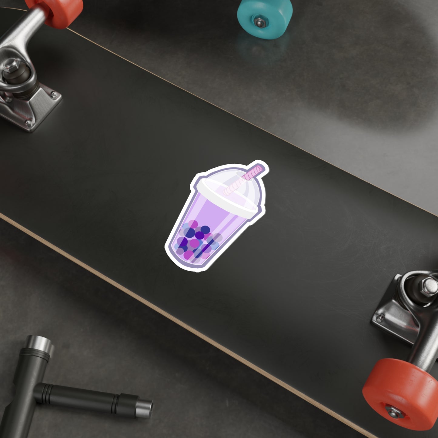 UBE BOBA Milk Tea Drink Die-Cut Stickers SkateBoard Sticker Bike Sticker Car Sticker Laptop Sticker Cell Phone Sticker Water Bottle Sticker