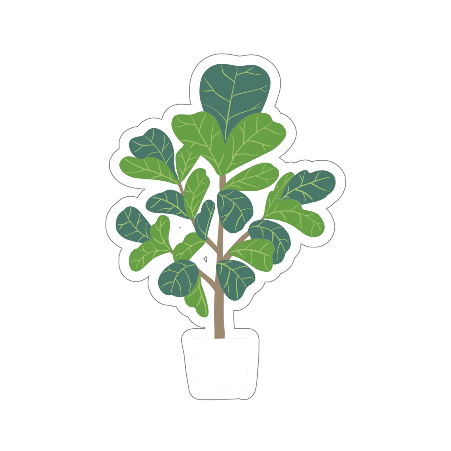 FIDDLE LEAF FIG Die-Cut Stickers Laptop Car Skateboard Luggage Hydroflasks Phone waterproof house plants