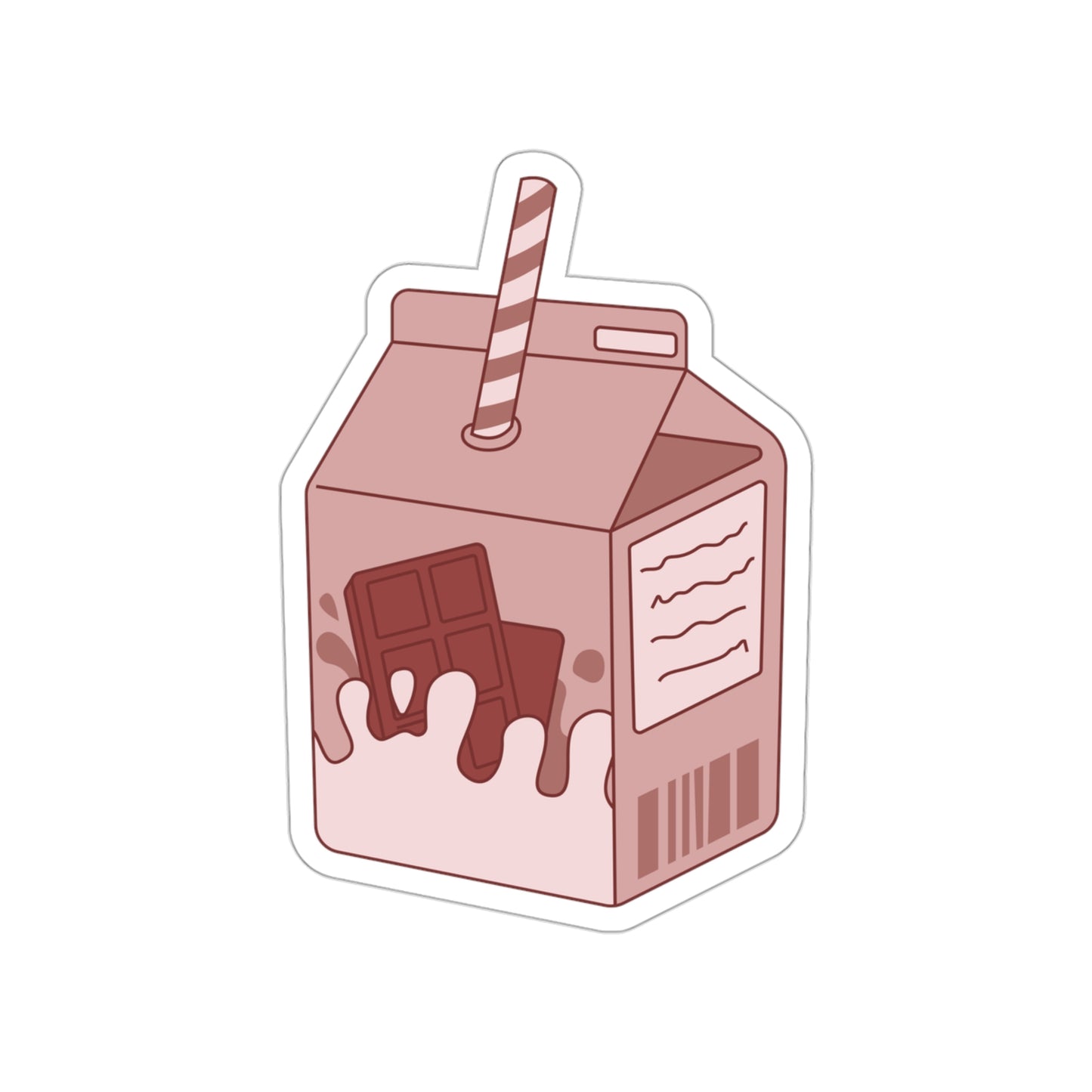 CHOCOLATE MILK CARTON Die-Cut Stickers chocolate milk sticker Laptop Car Skateboard Luggage Hydroflasks Phone waterproof