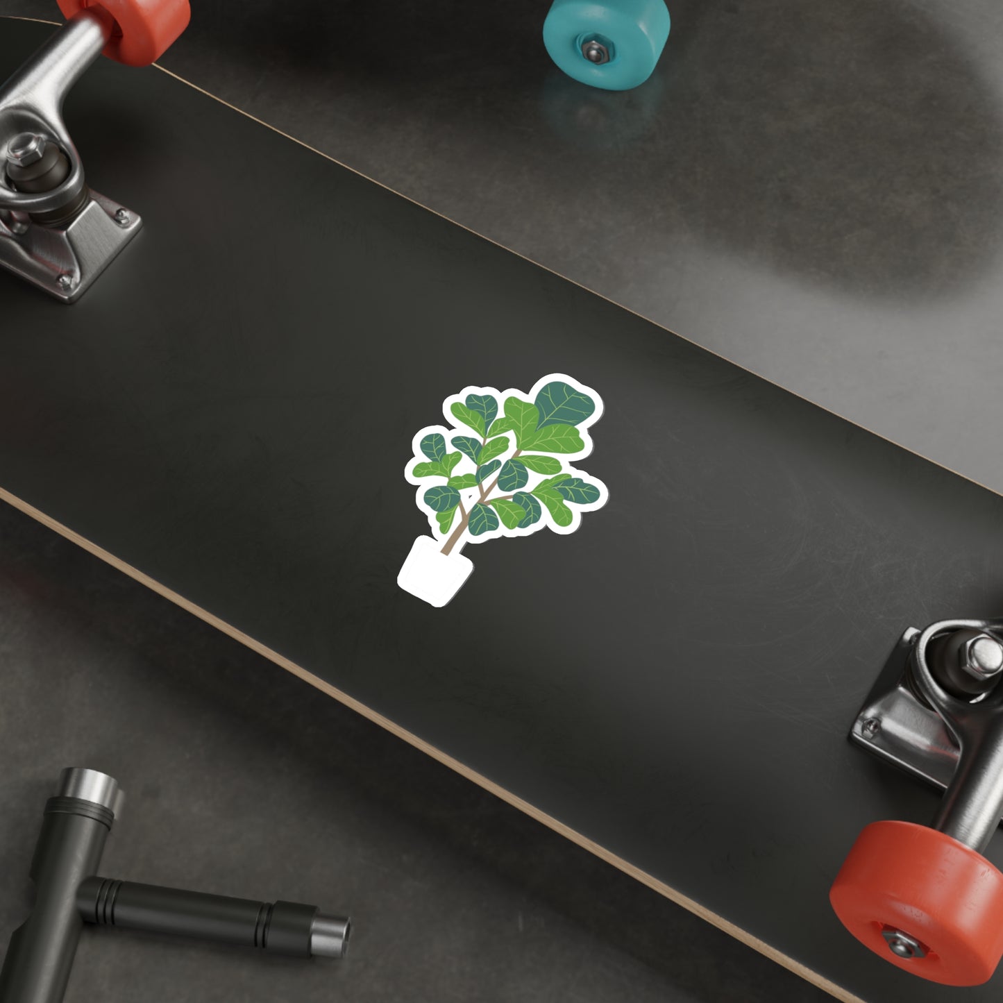 FIDDLE LEAF FIG Die-Cut Stickers Laptop Car Skateboard Luggage Hydroflasks Phone waterproof house plants