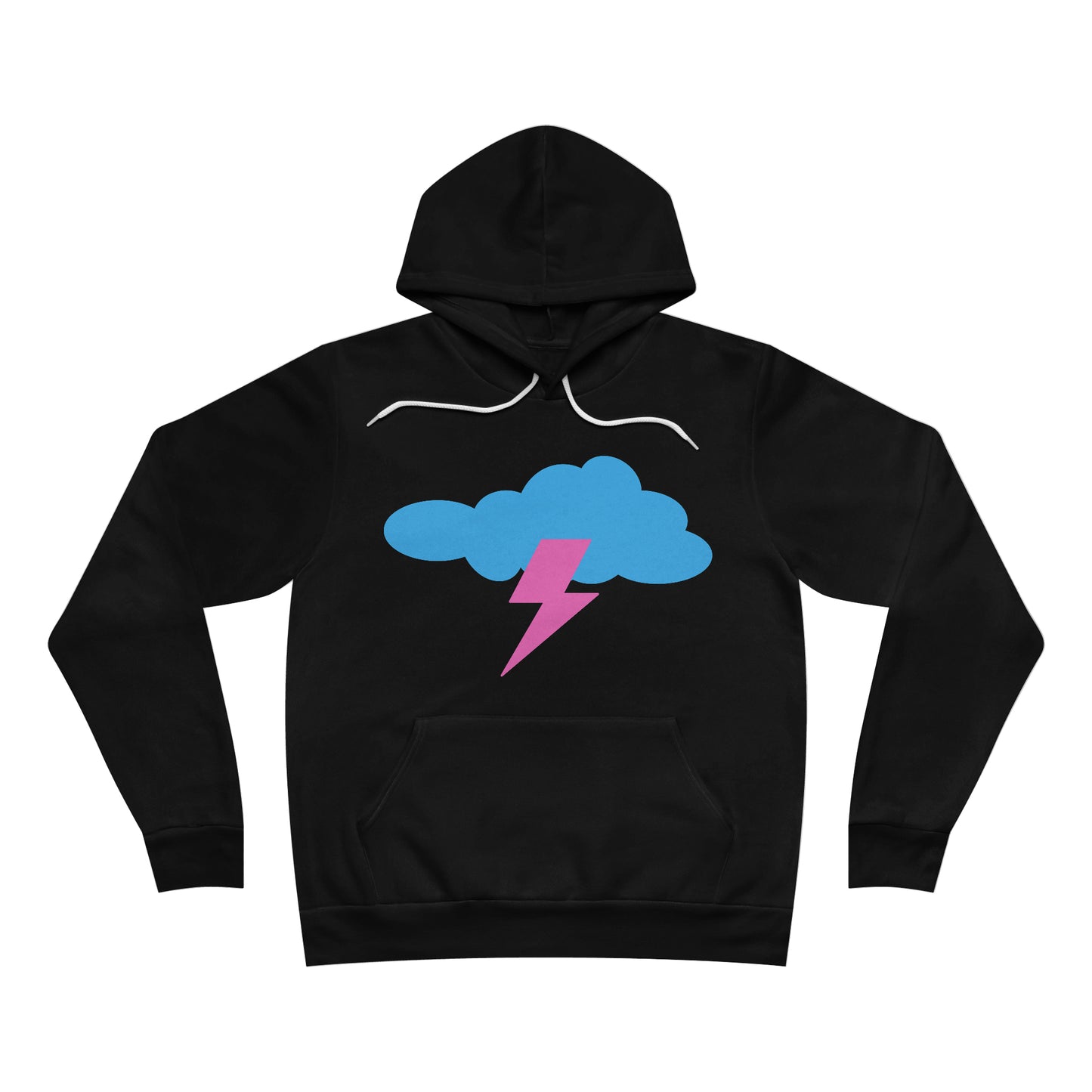 PINK BOLT --  Unisex Sponge Fleece Pullover Hoodie | Lightning Bolt | Clouds