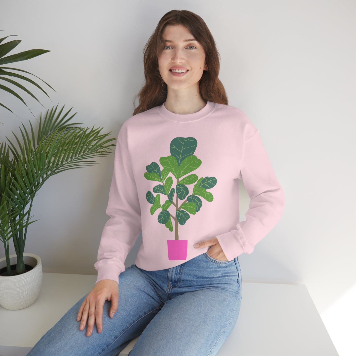 FIDDLE LEAF FIG  Unisex Heavy Blend™ Crewneck Sweatshirt |  House plants