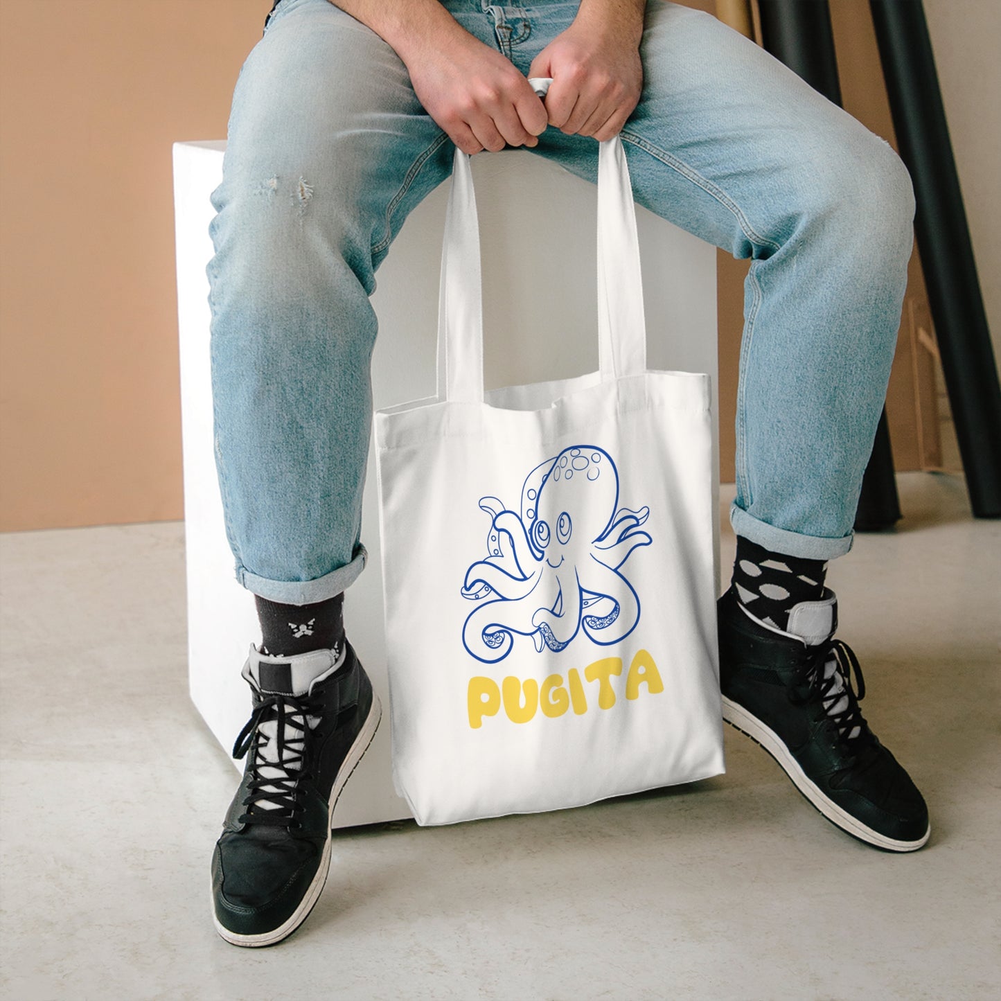 PUGITA Cotton Tote Bag | Octopus | Filipino | Tagalog