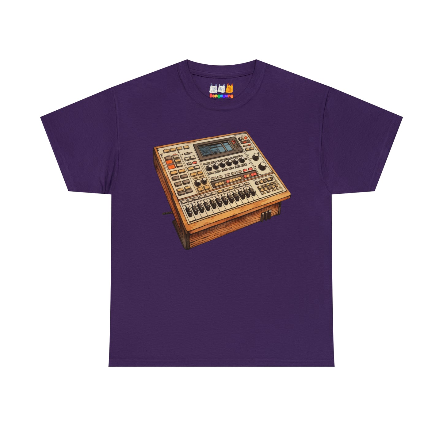 Analog Drum Machine Unisex Heavy Cotton T-Shirt | Electronic Music | Beat Making | Hip Hop | Music Production