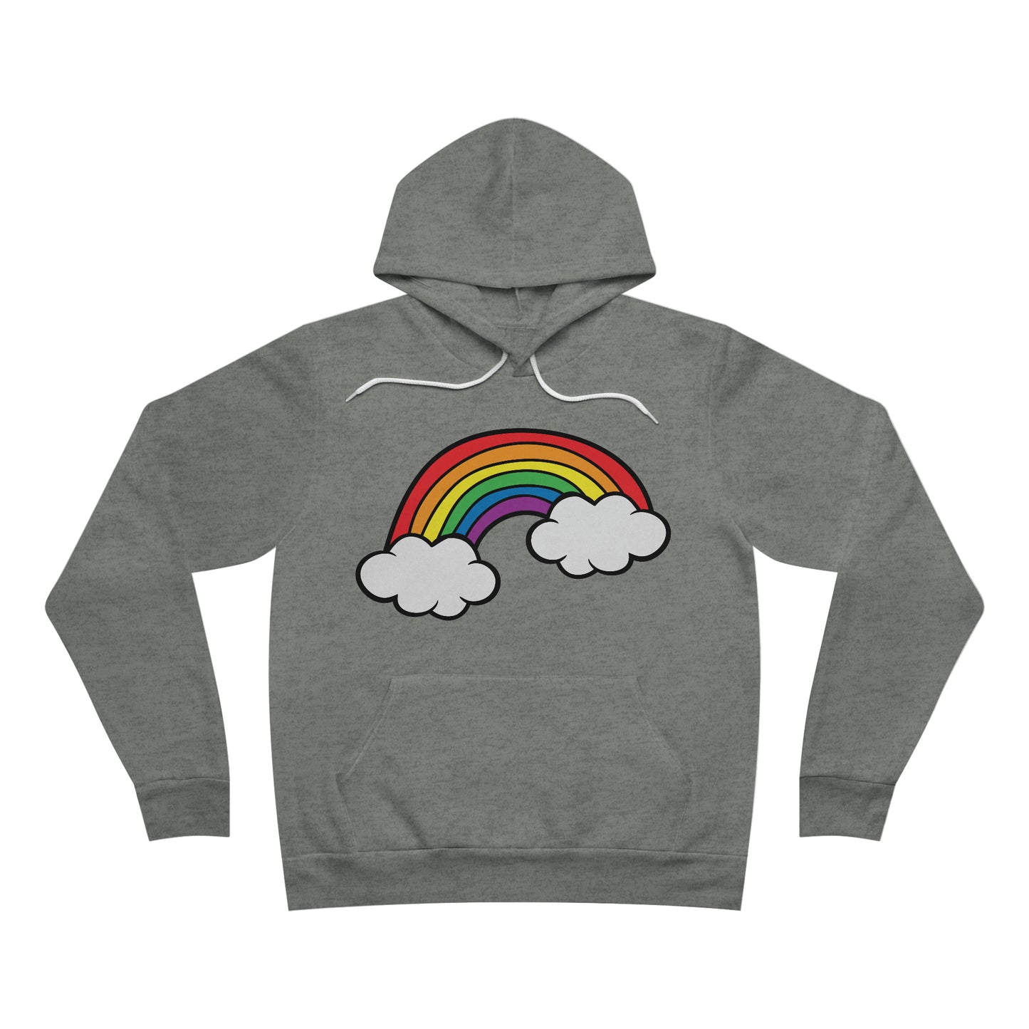 RAINBOW Unisex Sponge Fleece Pullover Hoodie | Pride Month | LGBTQ | Lesbian | Gay | Bisexual | Transgender | Queer | Love | Celebrate