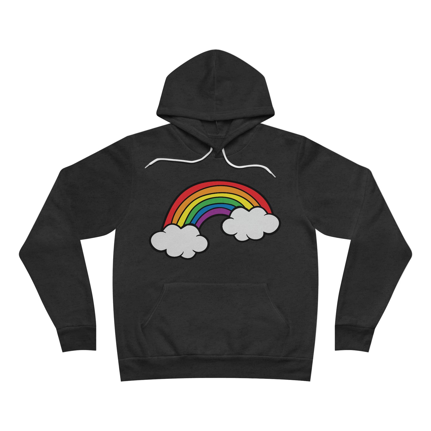 RAINBOW Unisex Sponge Fleece Pullover Hoodie | Pride Month | LGBTQ | Lesbian | Gay | Bisexual | Transgender | Queer | Love | Celebrate