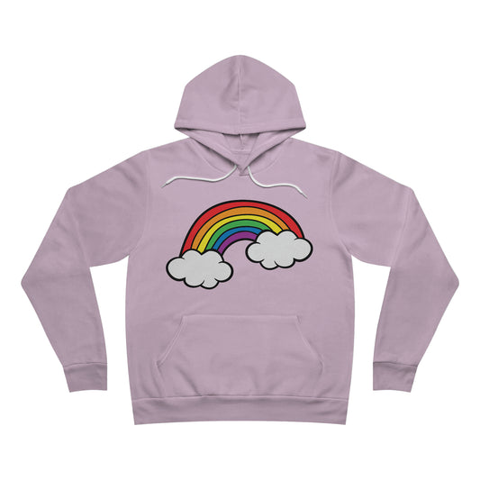 RAINBOW Unisex Sponge Fleece Pullover Hoodie | Pride Month | LGBTQ | Lesbian | Gay | Bisexual | Transgender | Queer | Love | Celebrate