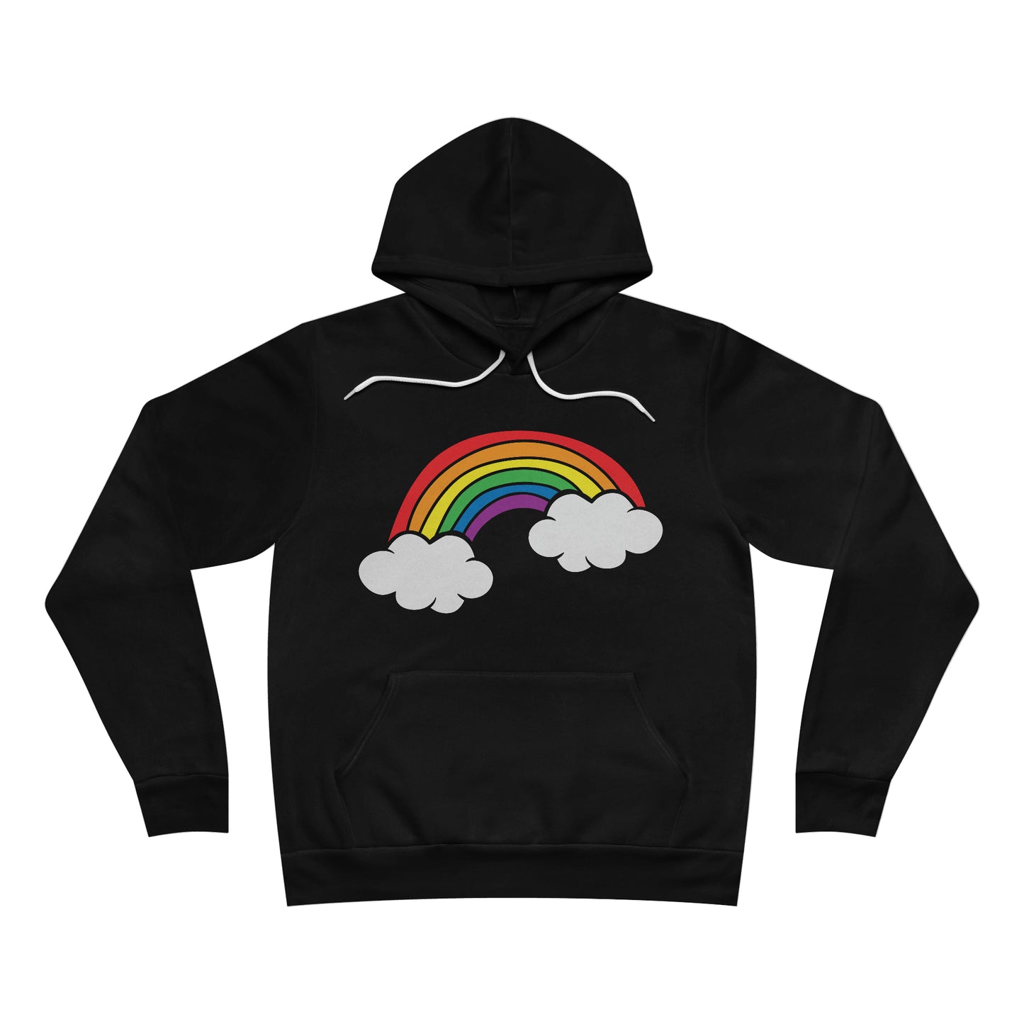 RAINBOW Unisex Sponge Fleece Pullover Hoodie | Pride Month | LGBTQ | Lesbian | Gay | Bisexual | Transgender | Queer | Love | Celebrate