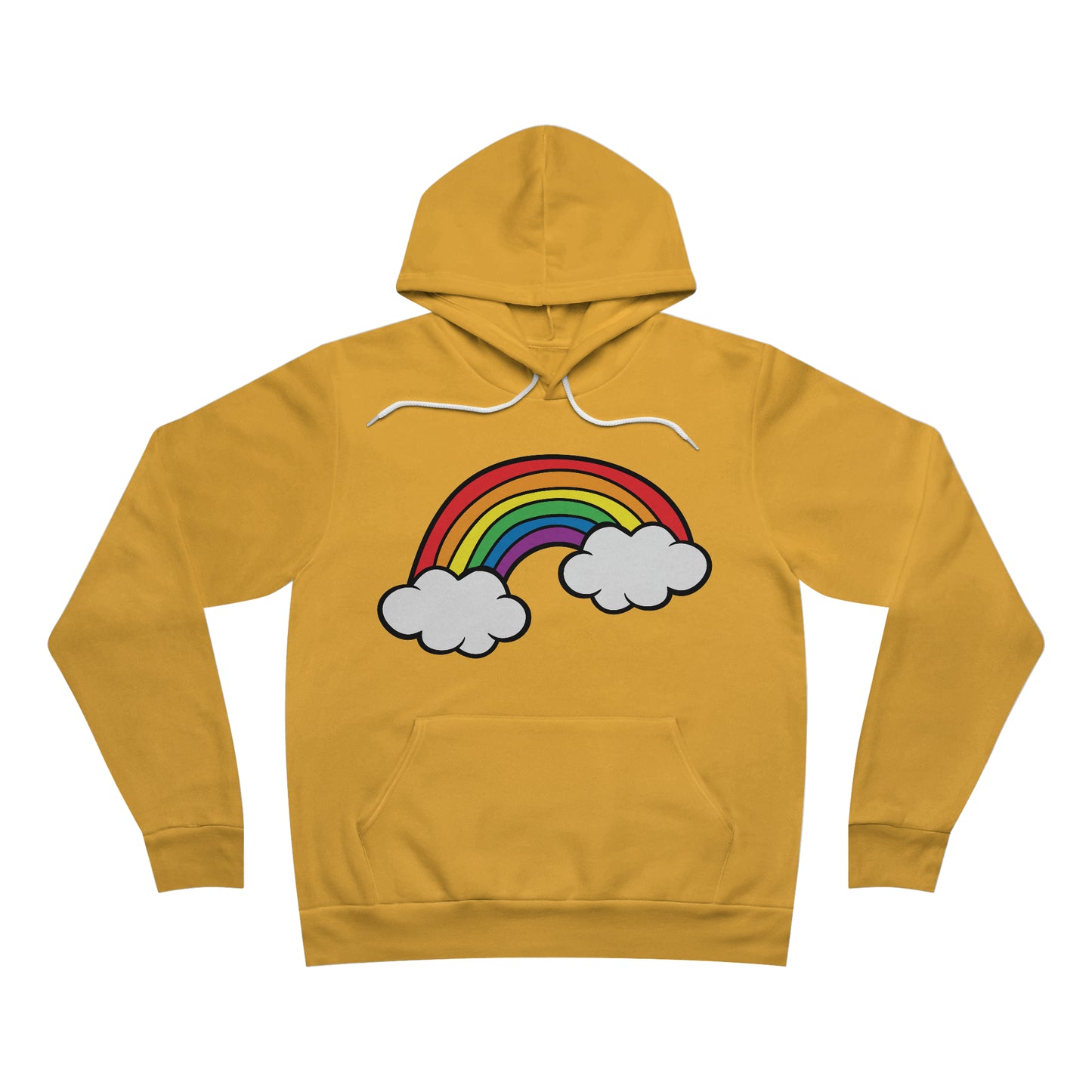 RAINBOW Unisex Sponge Fleece Pullover Hoodie | Pride Month | LGBTQ | Lesbian | Gay | Bisexual | Transgender | Queer | Love | Celebrate