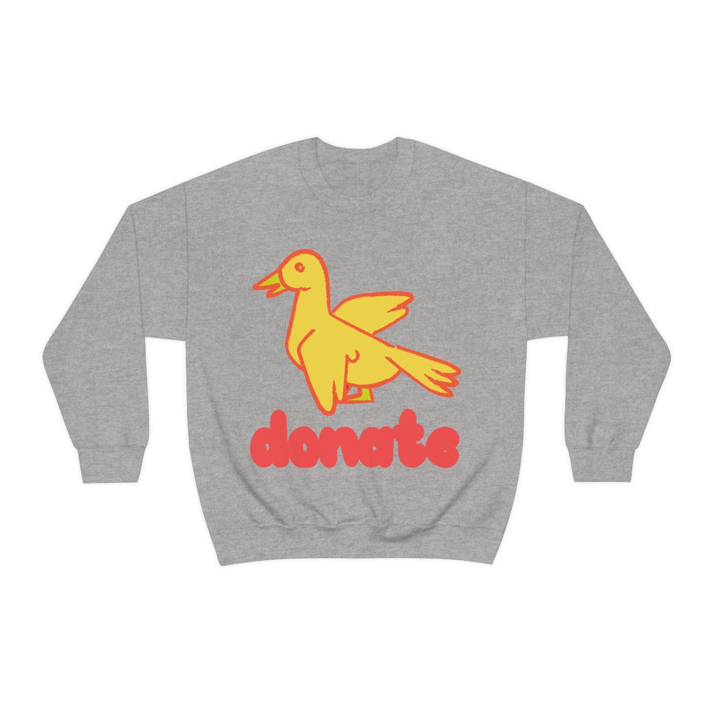 DONATE YELLOW BIRD Unisex Heavy Blend™ Crewneck Sweatshirt | UNHR Donation for a cause