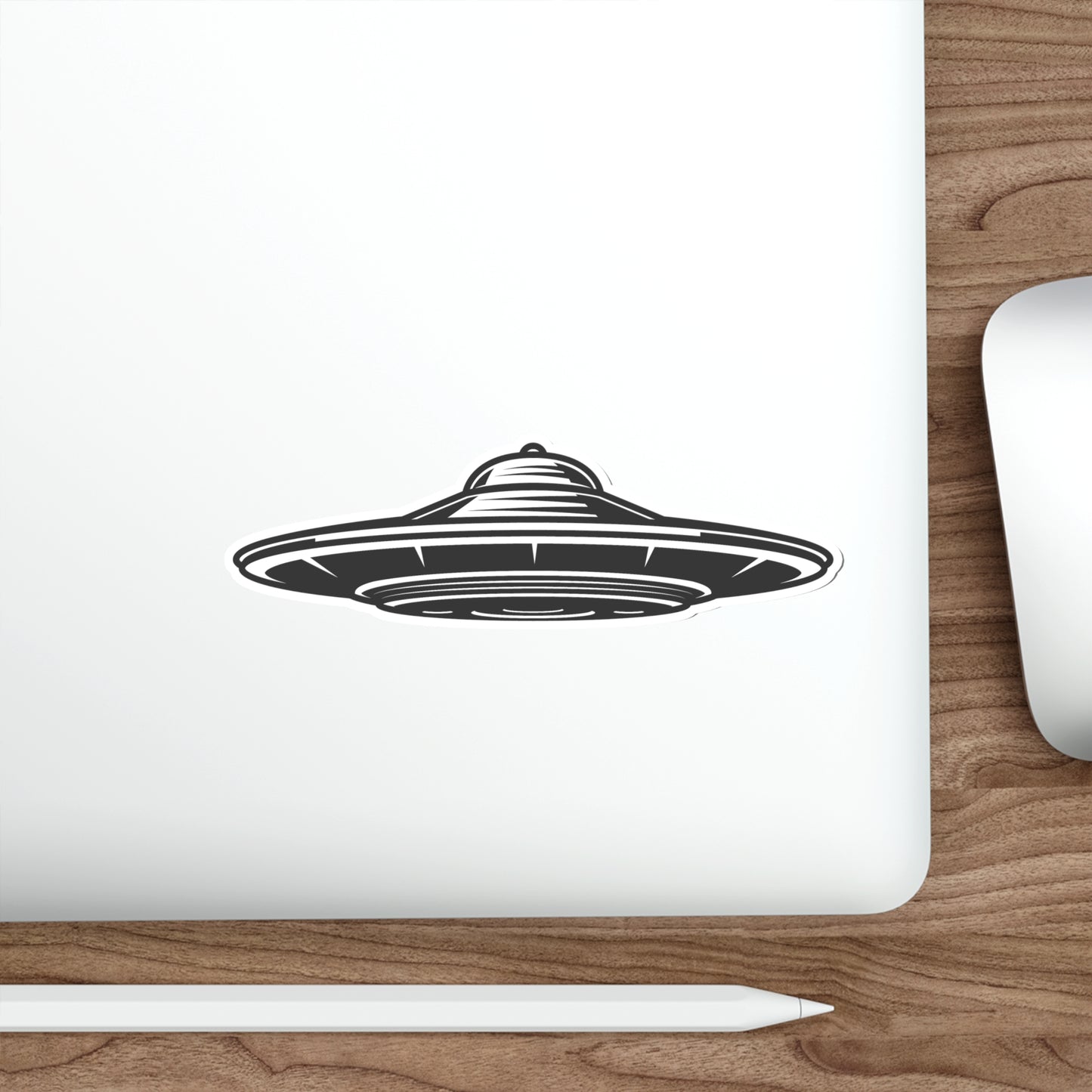 FLYING SAUCER Die-Cut Stickers UFO Space Ship Sticker Space Travel Sci-fi SkateBoard Bike Car Scooter Laptop Cell Phone Water Bottle