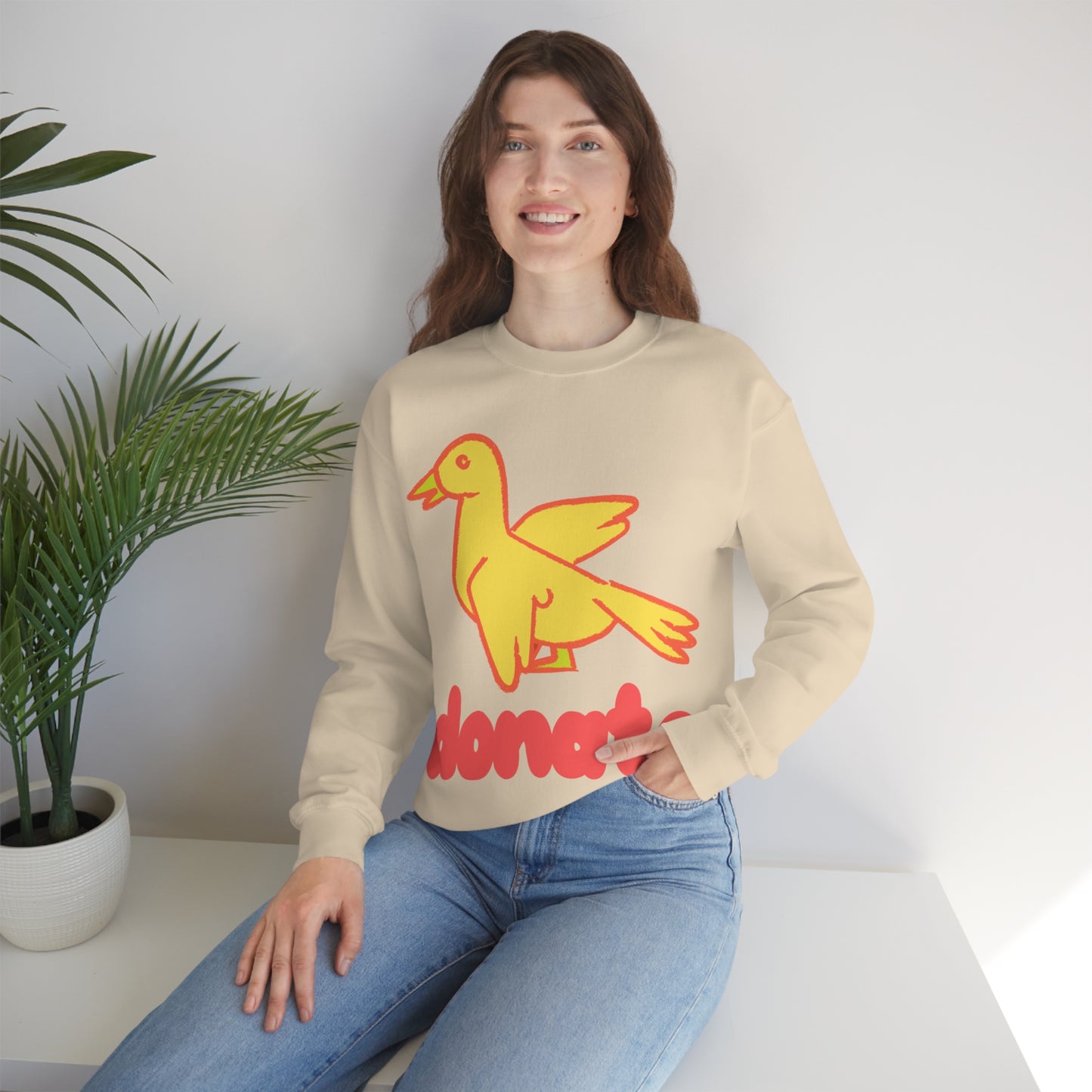 DONATE YELLOW BIRD Unisex Heavy Blend™ Crewneck Sweatshirt | UNHR Donation for a cause