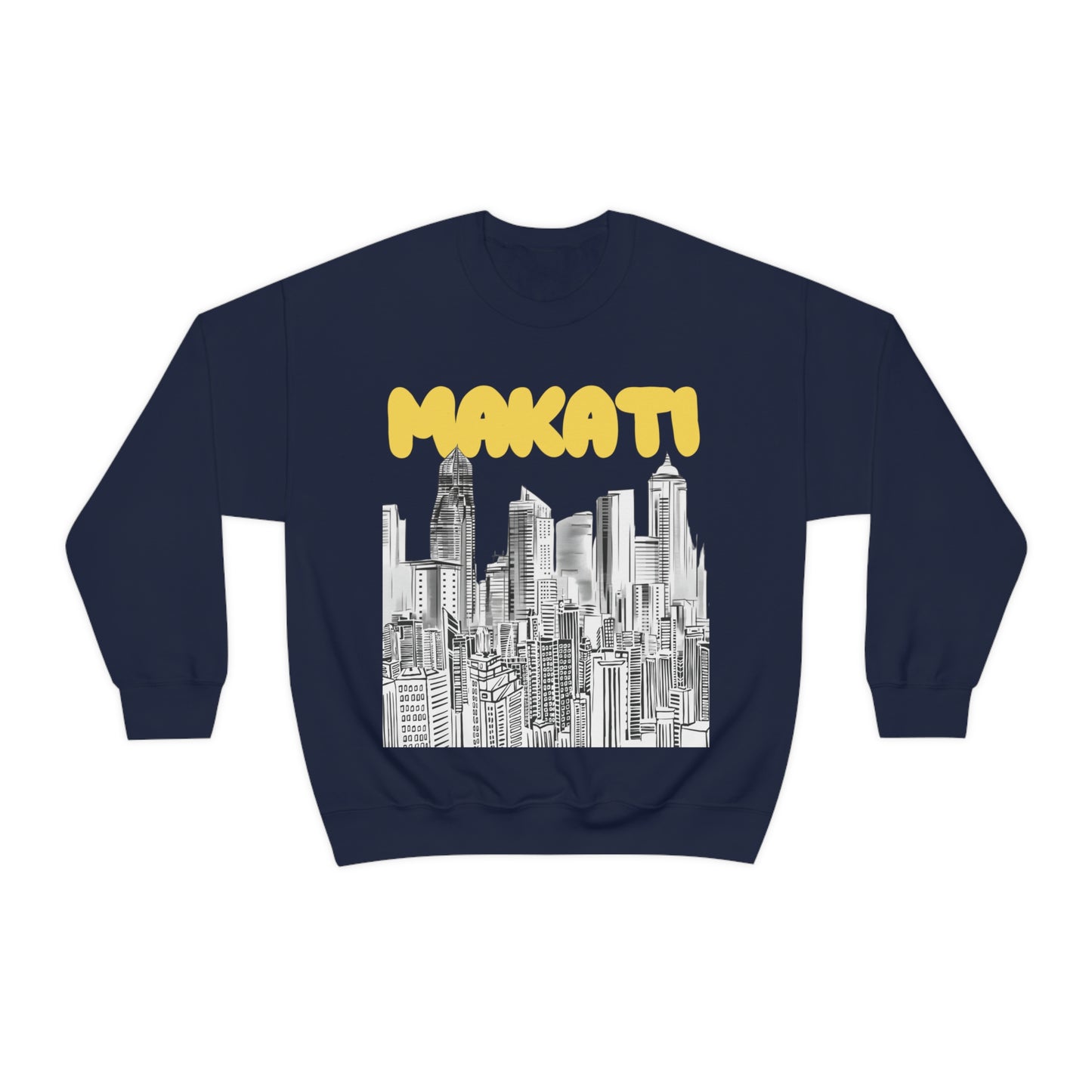 MAKATI -- Unisex Heavy Blend™ Crewneck Sweatshirt | Philippines | Skyline | Skyscrapers | Buildings