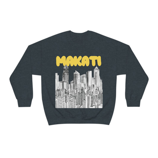 MAKATI -- Unisex Heavy Blend™ Crewneck Sweatshirt | Philippines | Skyline | Skyscrapers | Buildings