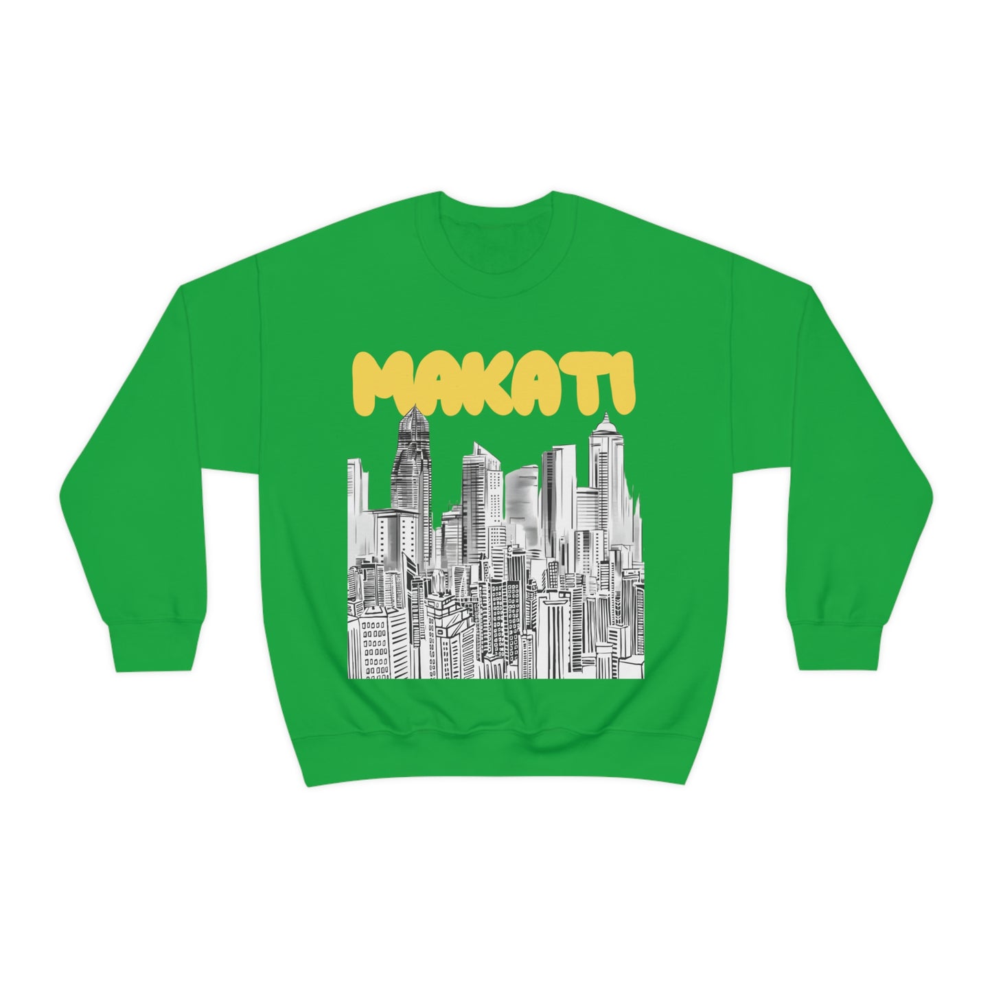 MAKATI -- Unisex Heavy Blend™ Crewneck Sweatshirt | Philippines | Skyline | Skyscrapers | Buildings