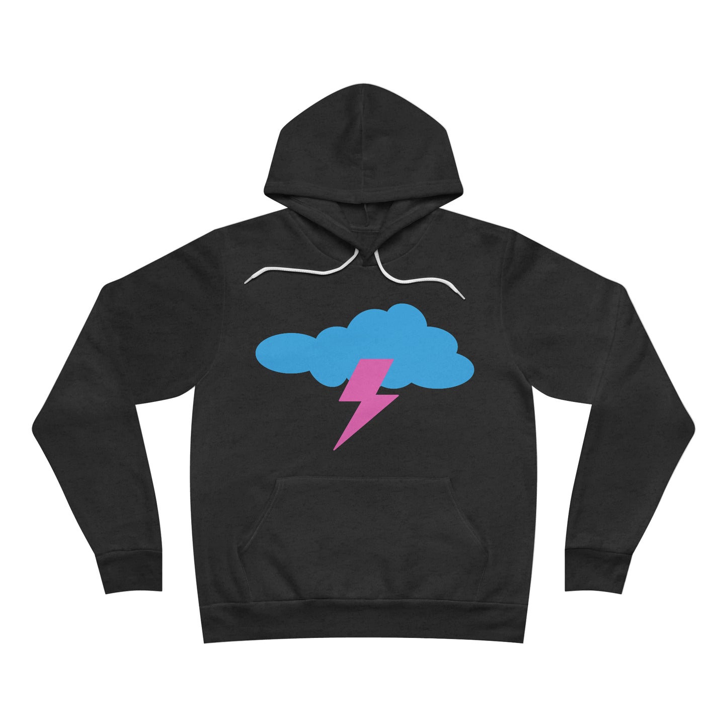 PINK BOLT --  Unisex Sponge Fleece Pullover Hoodie | Lightning Bolt | Clouds