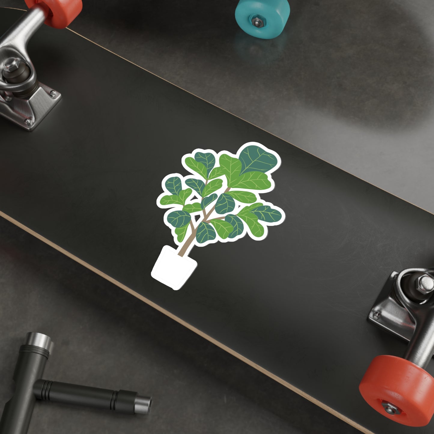 FIDDLE LEAF FIG Die-Cut Stickers Laptop Car Skateboard Luggage Hydroflasks Phone waterproof house plants