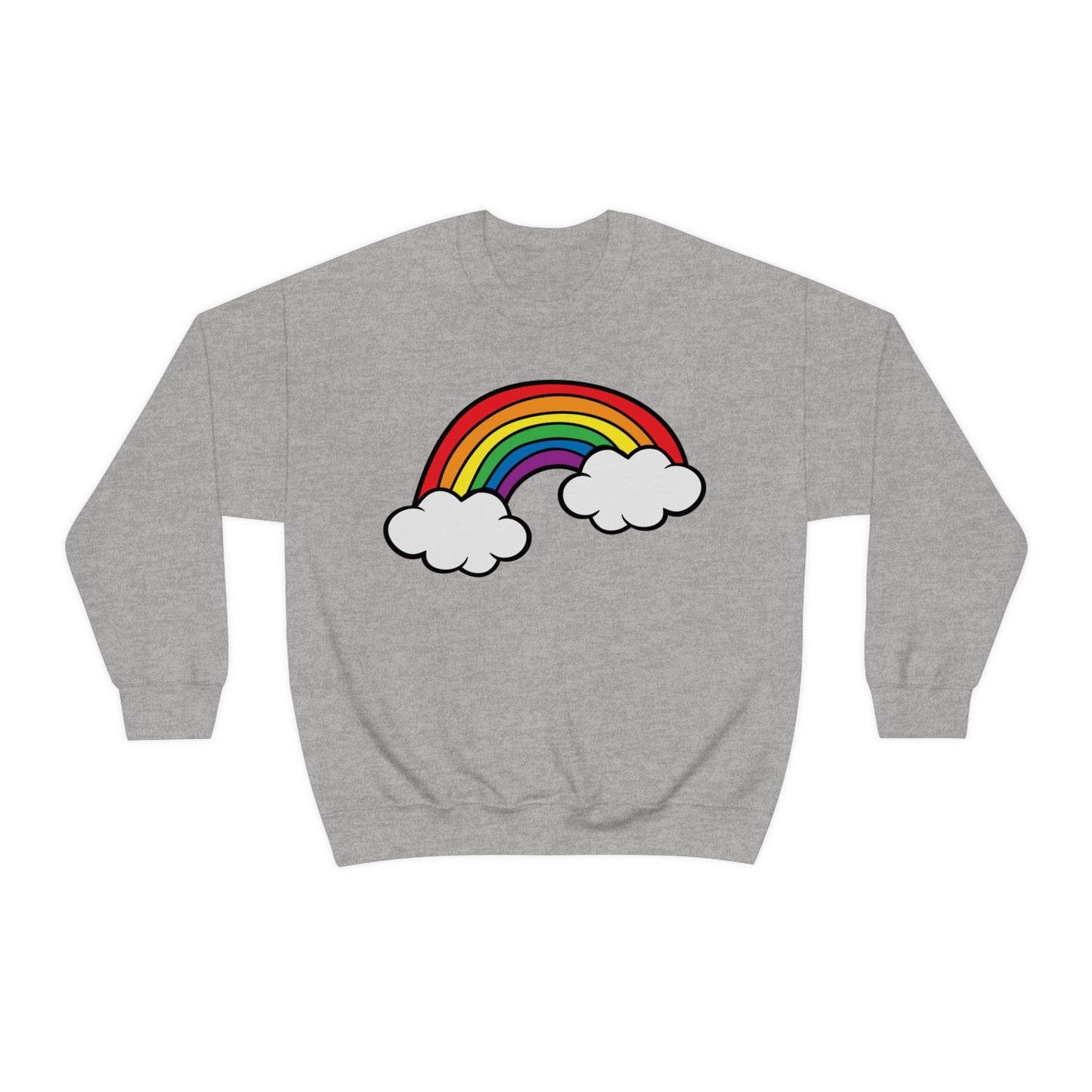 Rainbow Unisex Heavy Blend™ Crewneck Sweatshirt | Pride Month | LGBTQ | Lesbian | Gay | Bisexual | Transgender | Queer | Love | Celebrate