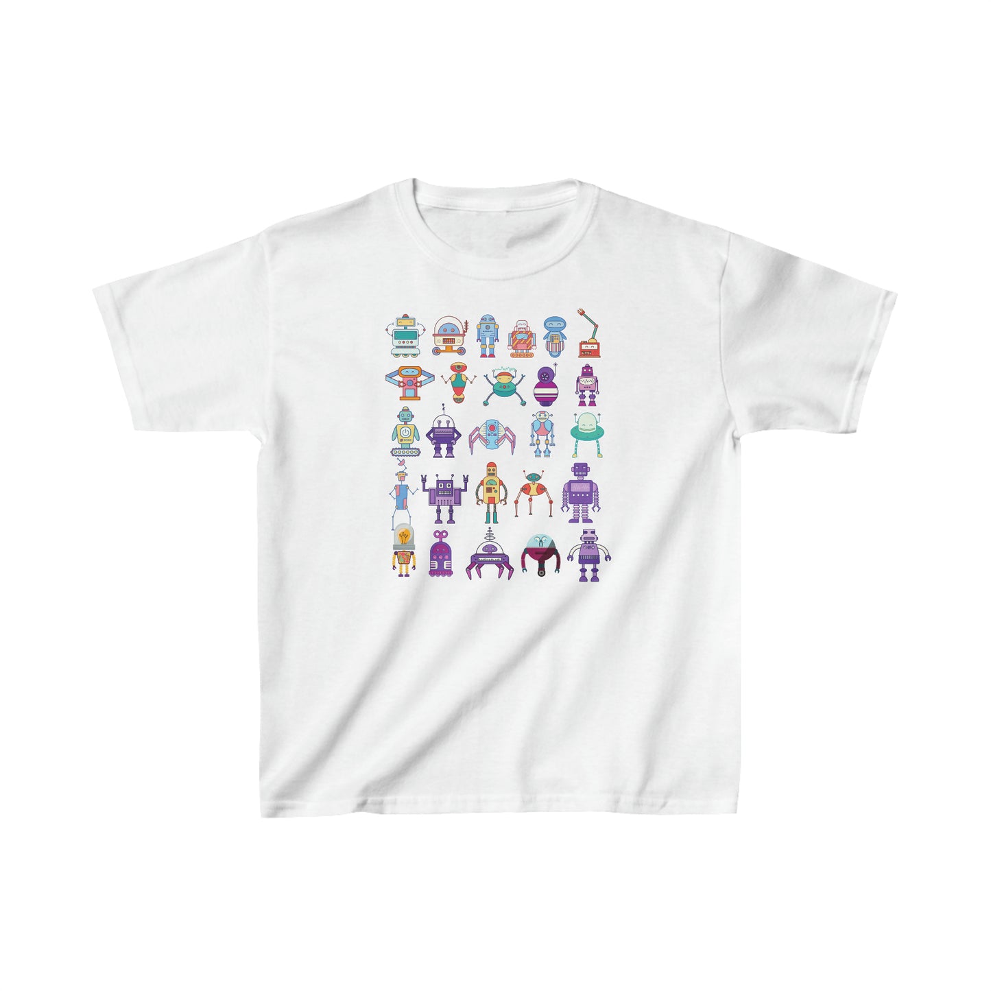 ROBOTS Kids Heavy Cotton Tee  Robot T-Shirt Futuristic Science School T-Shirt Boys T-Shirt Girls T-shirt Gift for Her Gift for Him