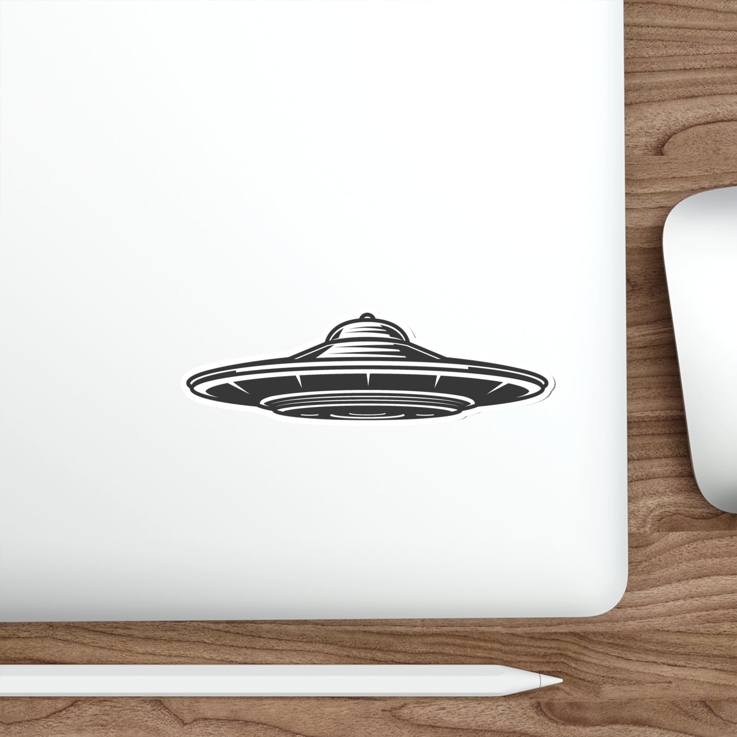 FLYING SAUCER Die-Cut Stickers UFO Space Ship Sticker Space Travel Sci-fi SkateBoard Bike Car Scooter Laptop Cell Phone Water Bottle