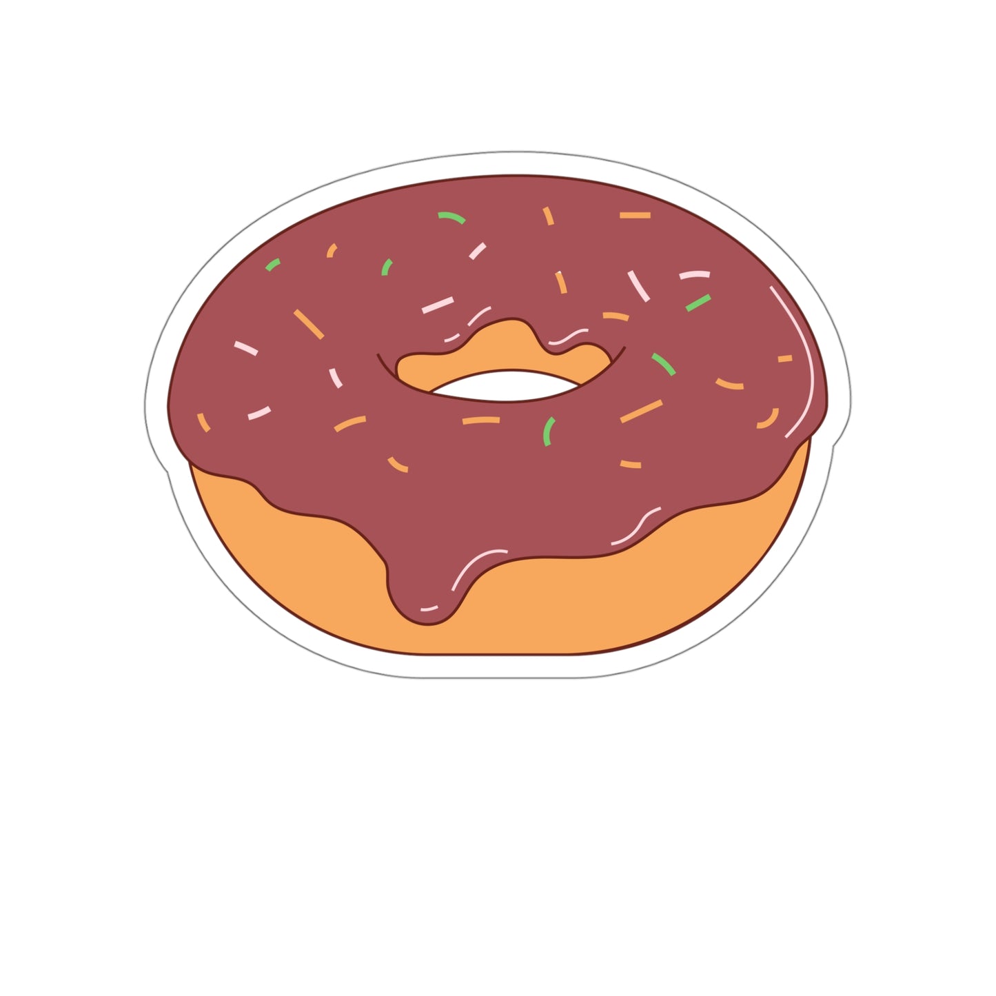 DONUT Die-Cut Stickers Laptop Car Skateboard Luggage Hydroflask Phone waterproof lunchbox stickers