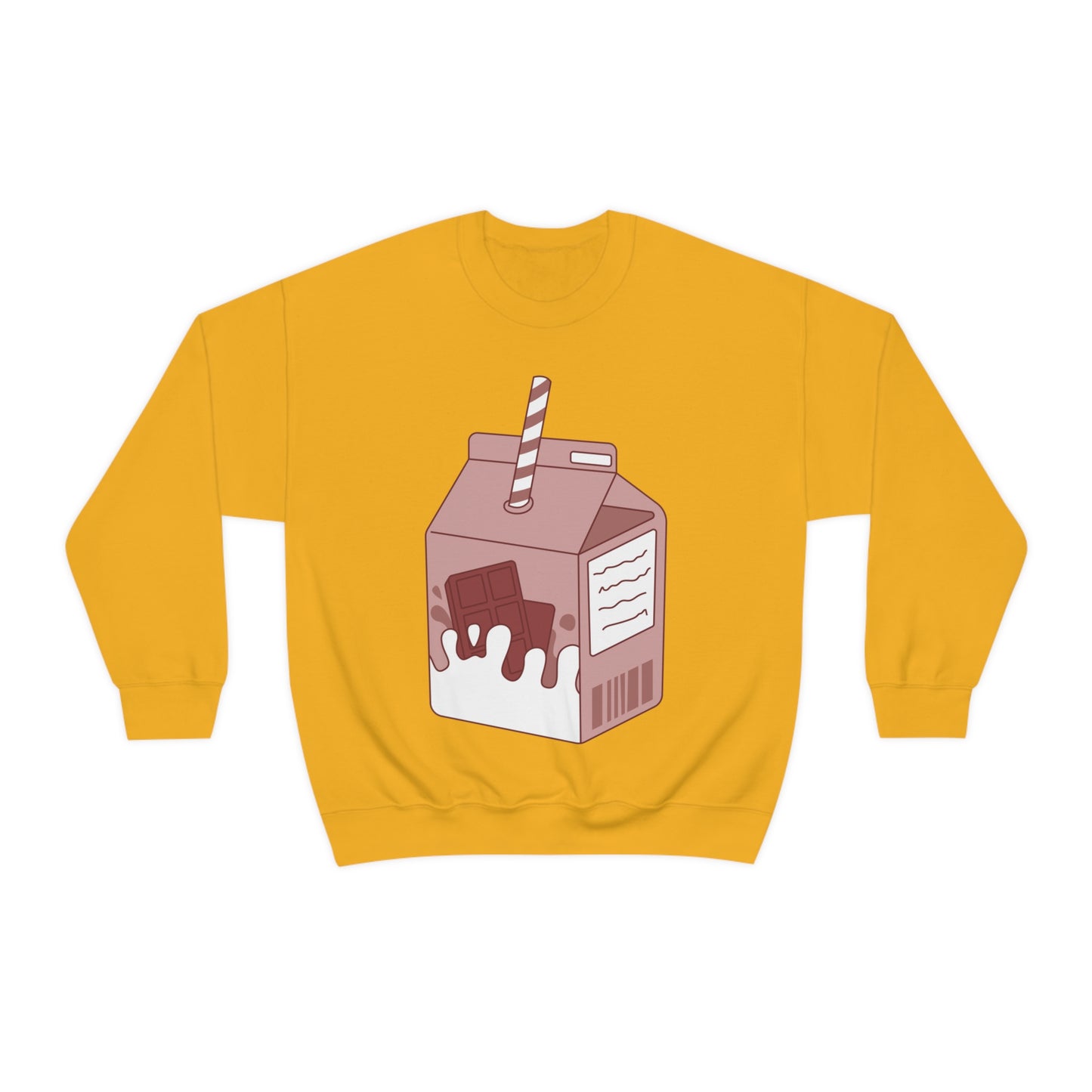 CHOCOLATE MILK CARTON Unisex Heavy Blend™ Crewneck Sweatshirt | Chocolate | Milk | Lunch box