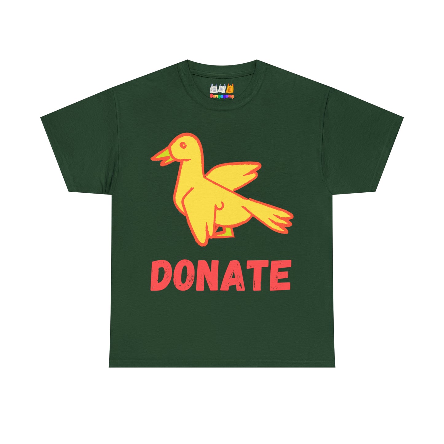 DONATE Yellow Bird  Unisex Heavy Cotton T-Shirt | Donation for a cause |  UNHCR